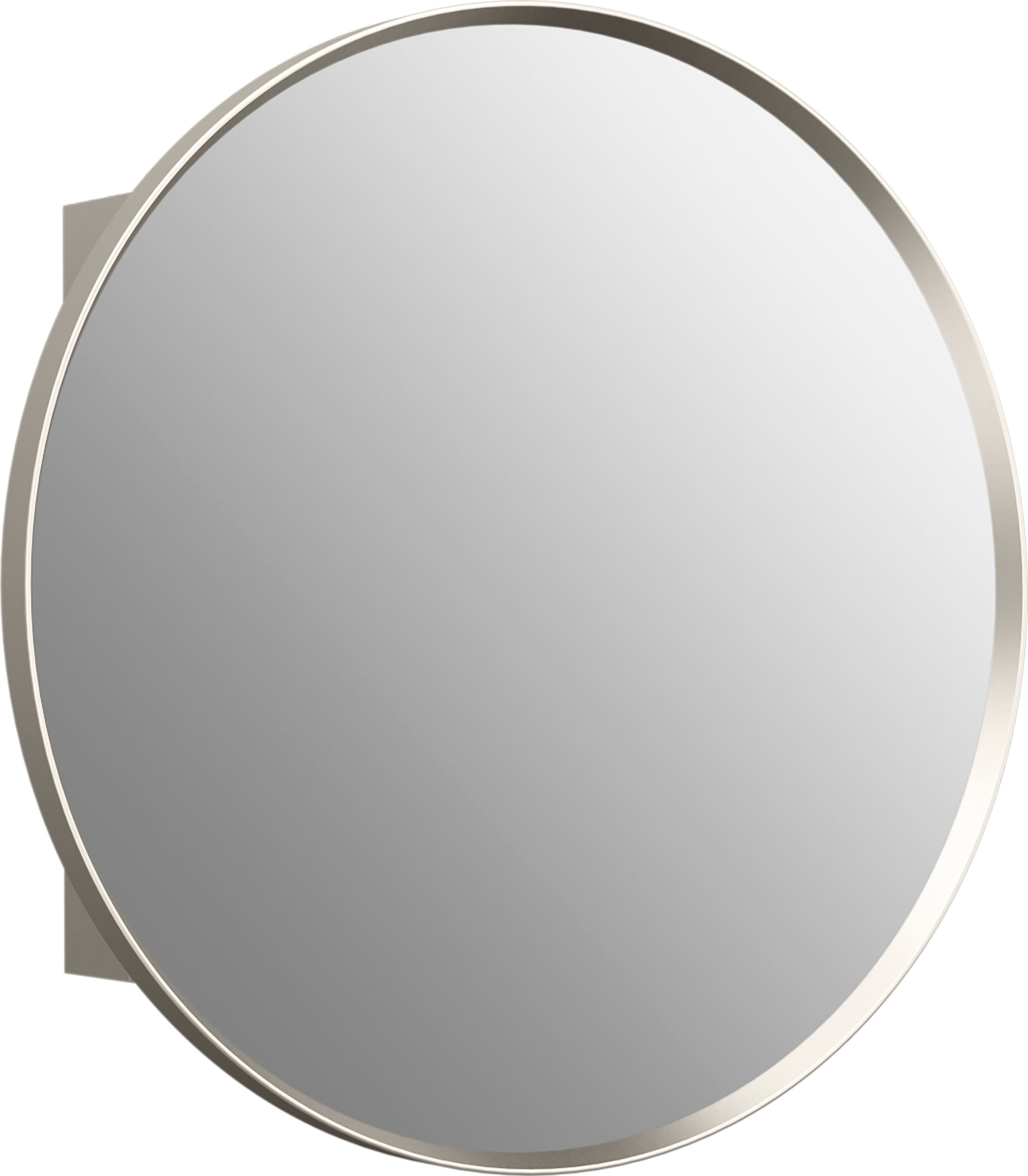 KOHLER 35572-BNL Verdera 23.625-Inches x 23.625-Inches Surface/Recessed Mount Brushed Nickel Mirrored Round Medicine Cabinet