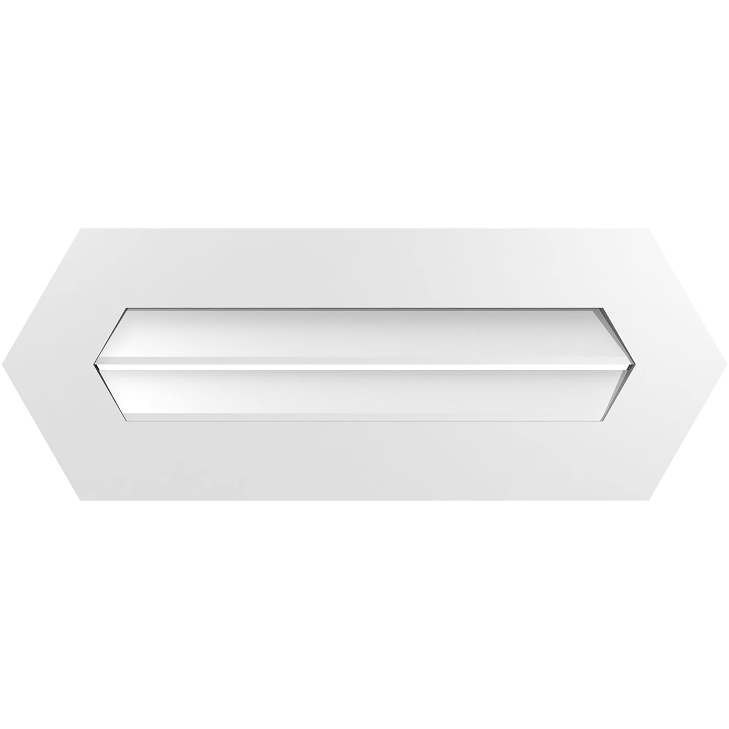 Ekena Millwork GVPHP32X1201SF 32-Inches x 12-Inches Off-white Peaked PVC Gable Louver Vent