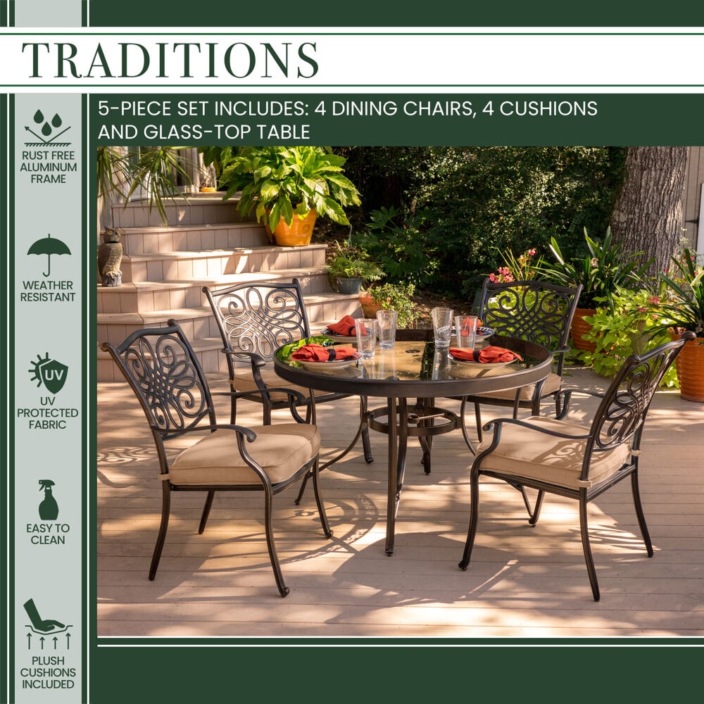 Hanover TRADDN5PCG Patio-Dining-Sets - View #2