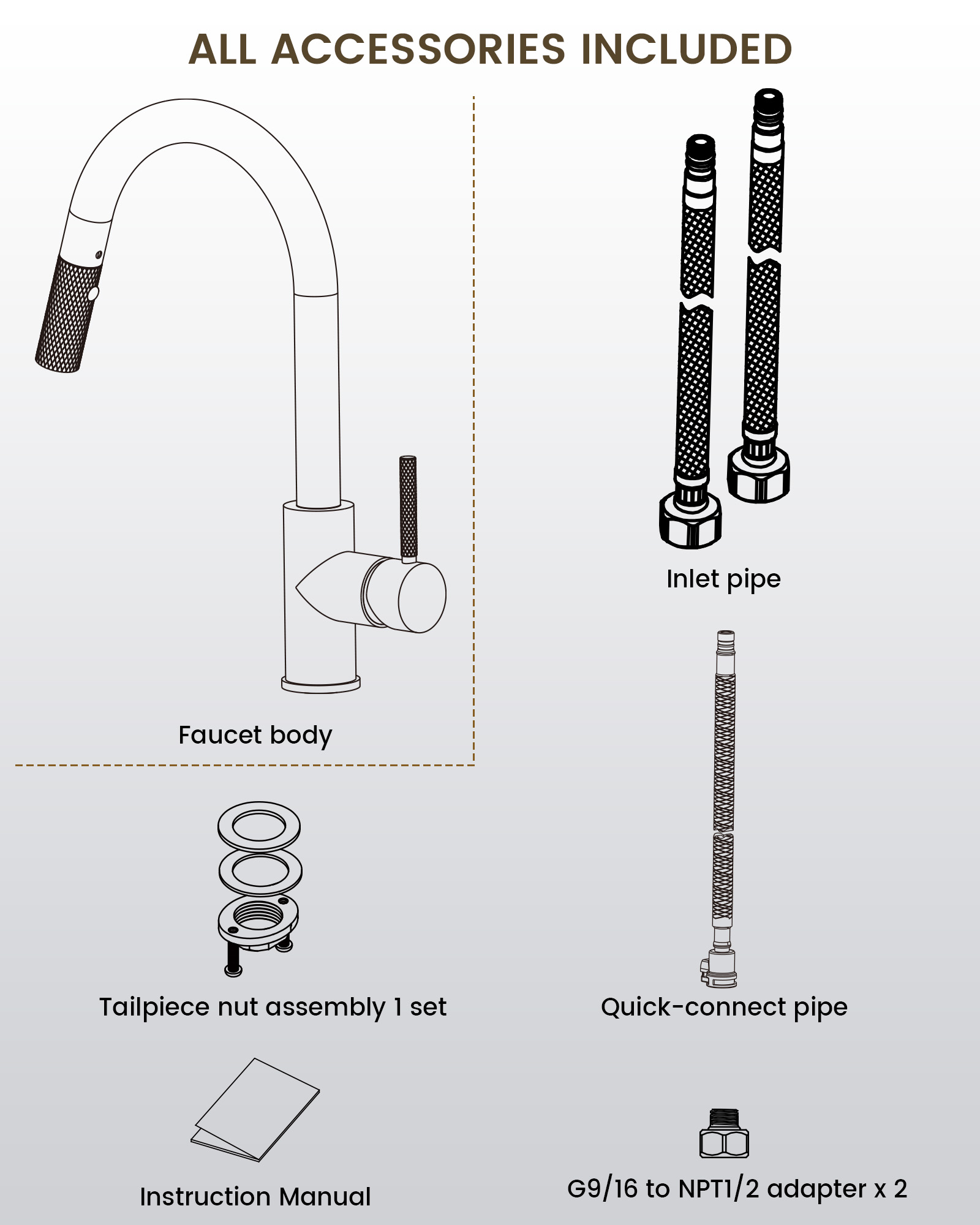 YAWWALK Y11W76-BG Kitchen-Faucets - View #8