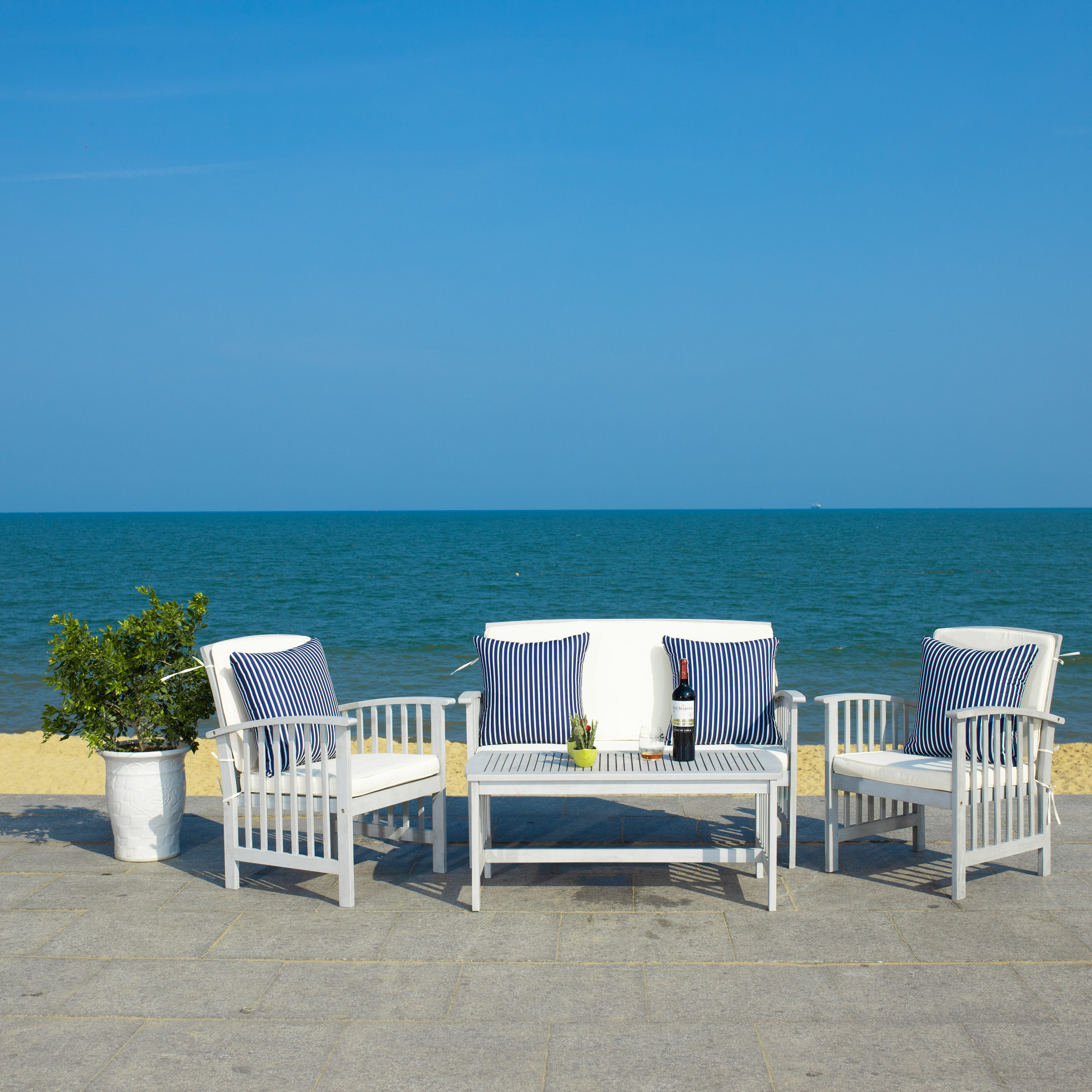 Safavieh PAT7007H Patio-Conversation-Sets - View #3