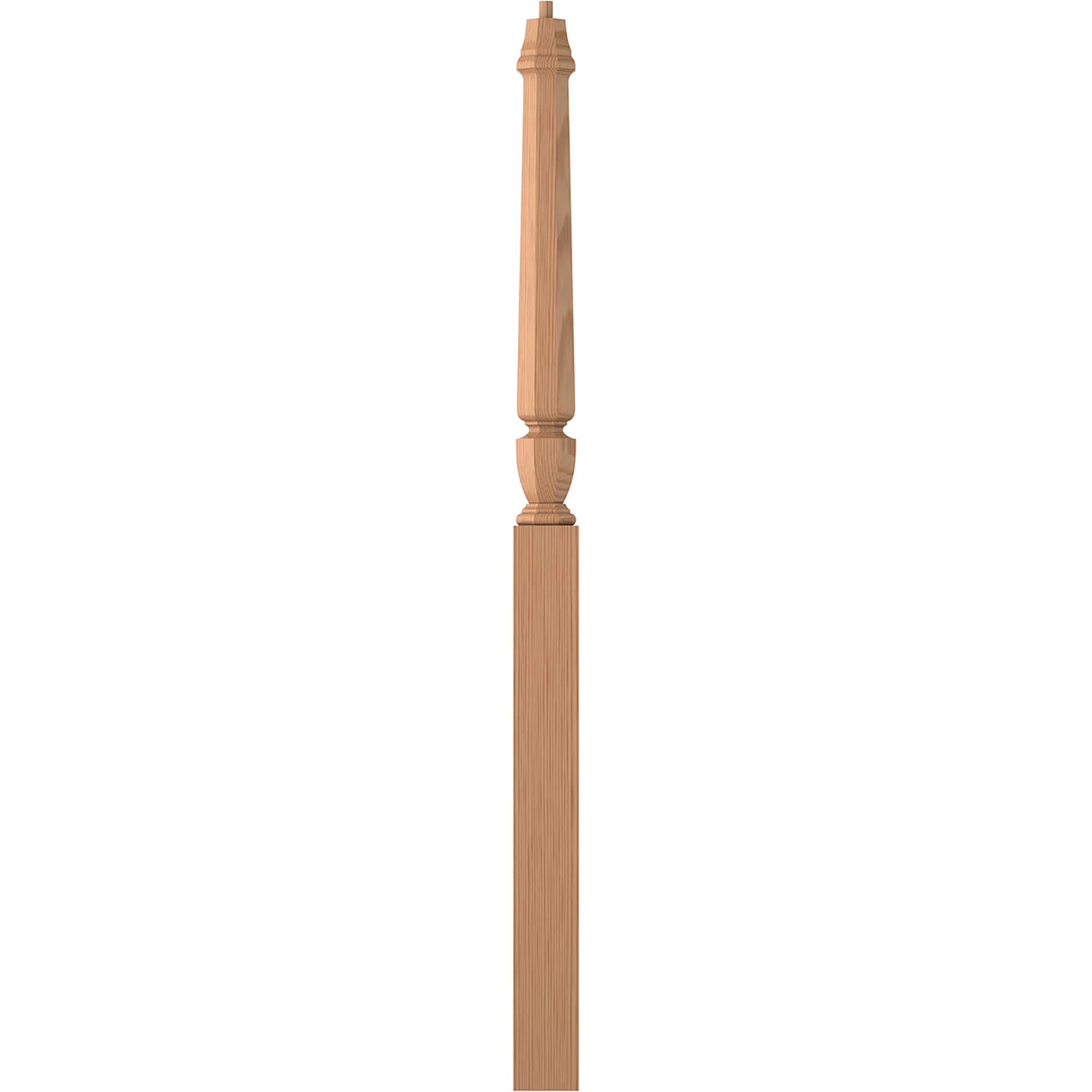 L.J. Smith Stair Systems LJP-30158-AL Regent 3.5-in x 58-in Unfinished Alder Intermediate Stair Newel Post