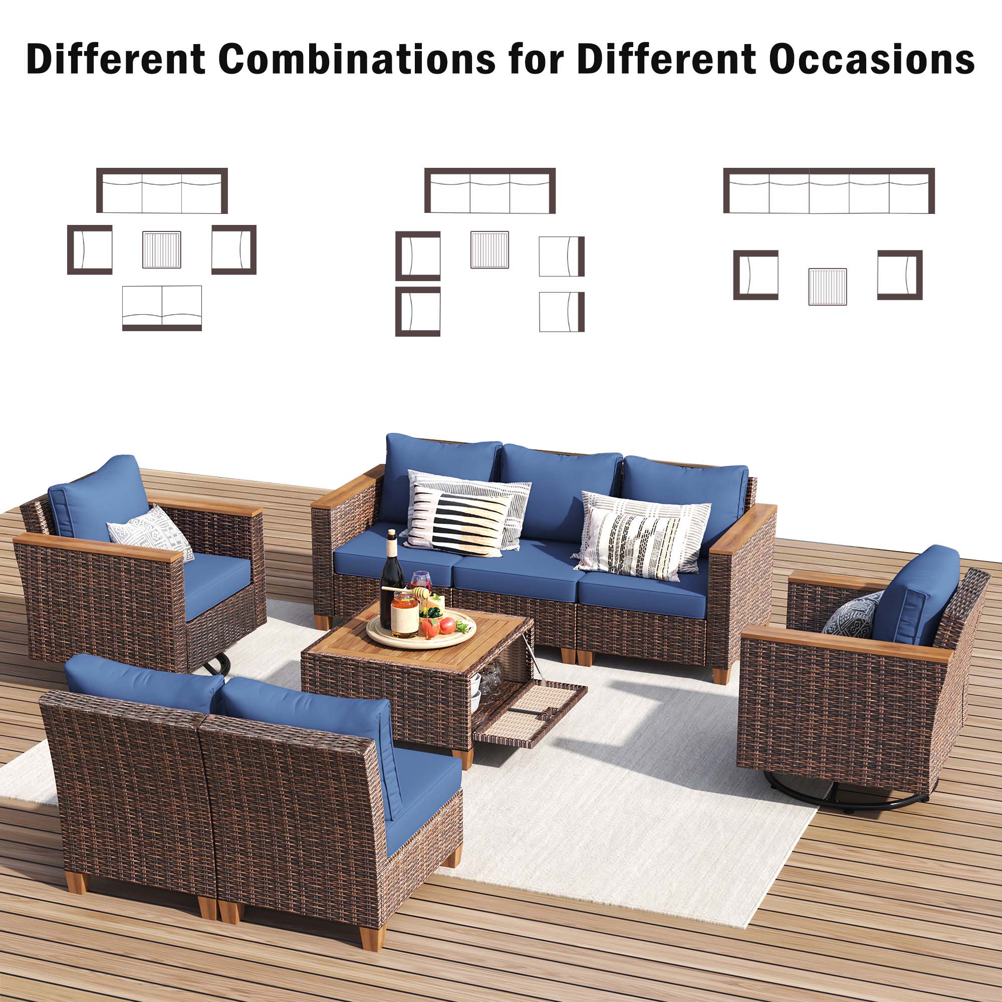 Clihome CNBL-02POR Patio-Conversation-Sets - View #7