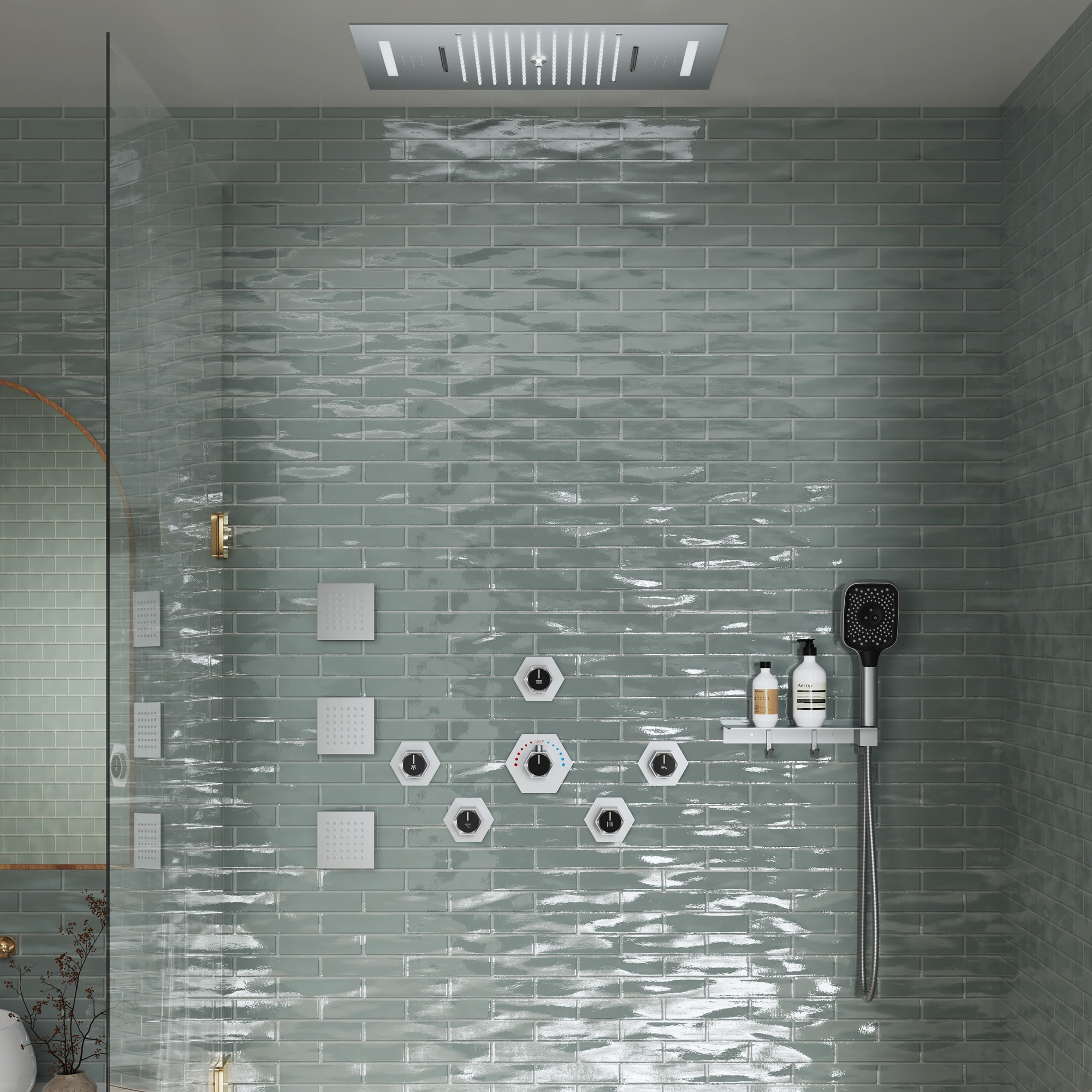 CASAINC KCHS0022-LEDMB Showerhead-Bar-Panels - View #2
