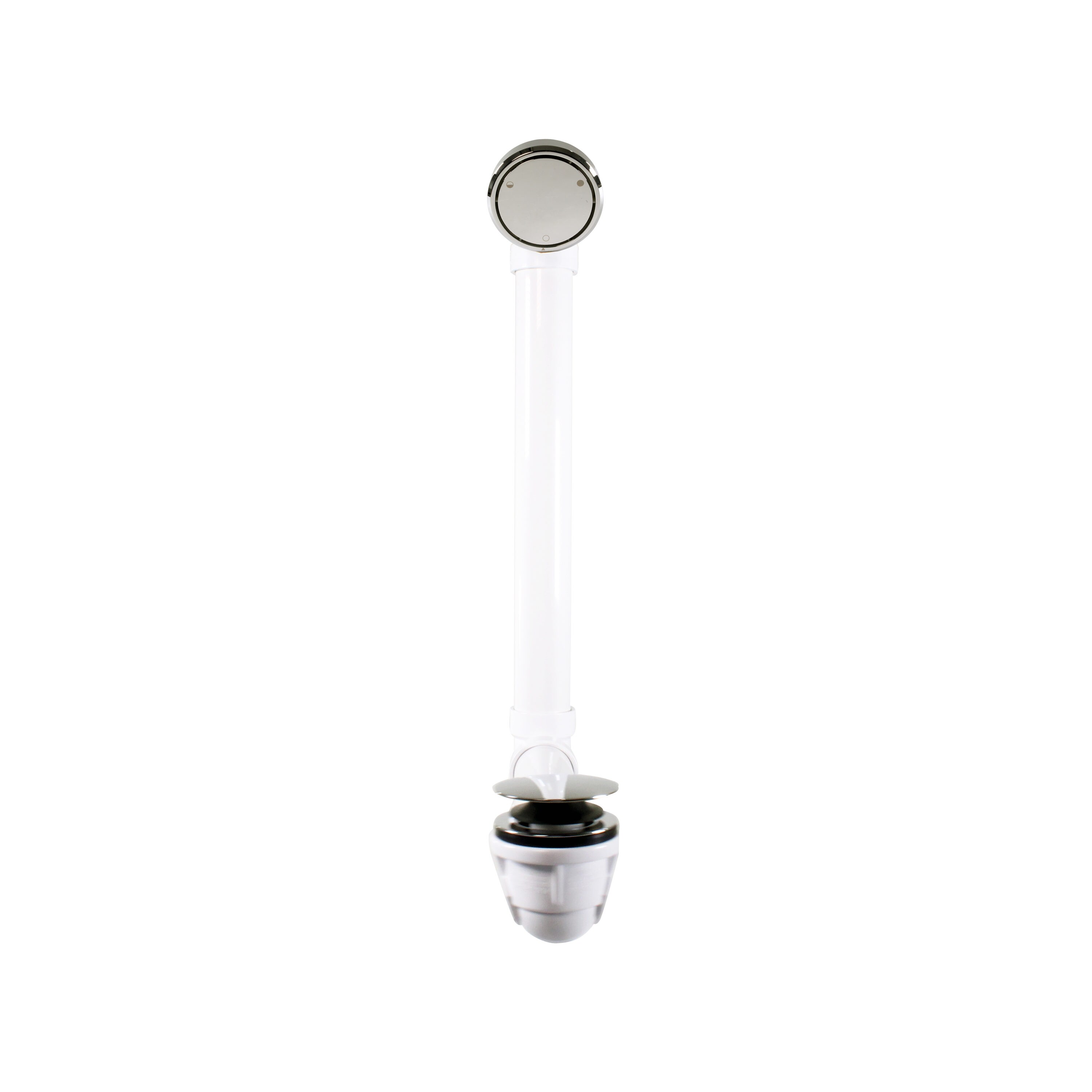 WESTBRASS D493244CHM-05 Sch. 40 PVC Tub Waste Closing Overflow In Polished Nickel D493244chm-05