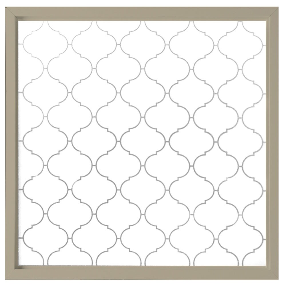Hy-Lite DF2323BAROTN Baroque Decorative Glass 23-1/2-in x 23-1/2-in Tan Square Picture Window