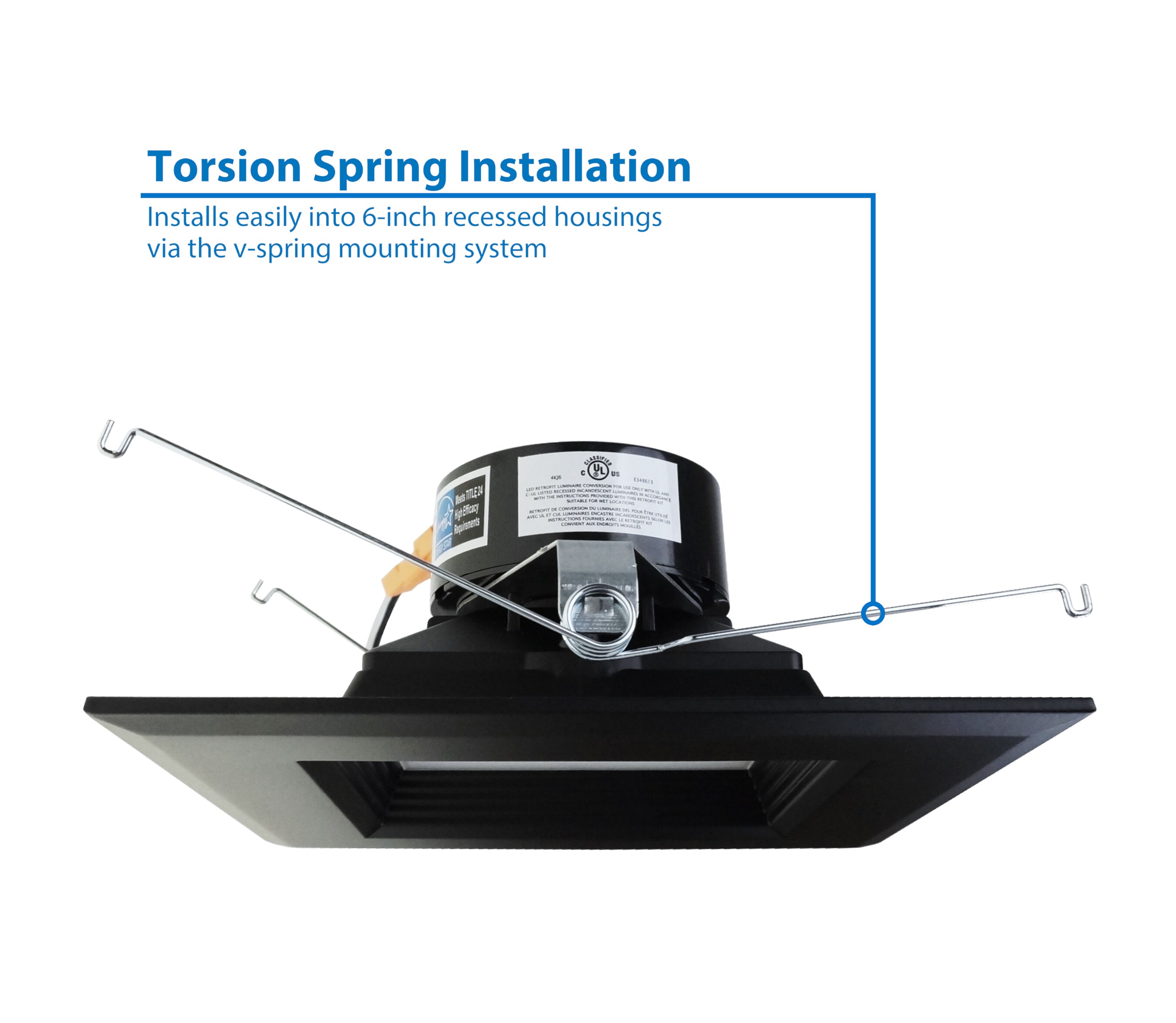 Nicor Lighting DQR6-10-120-3K-BK-BF Led-Retrofit-Downlight - View #3