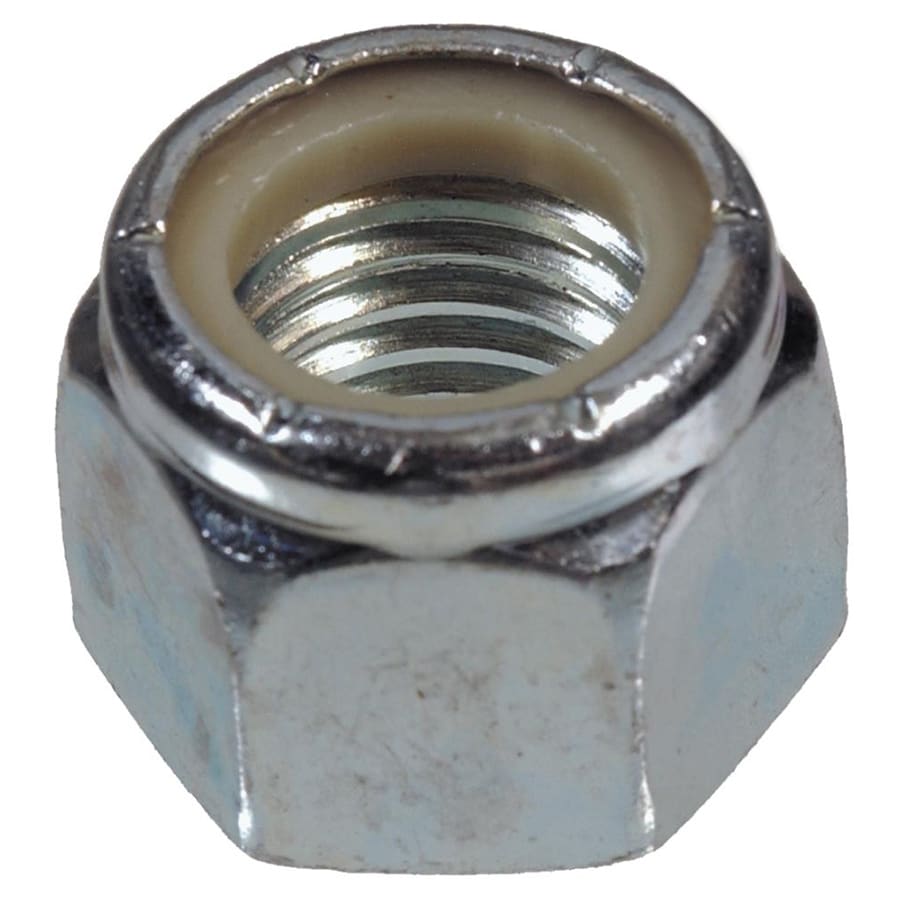 NE Standard Zinc Plated Nylon Insert Locknut 9/16"-18 Fine Nyloc 