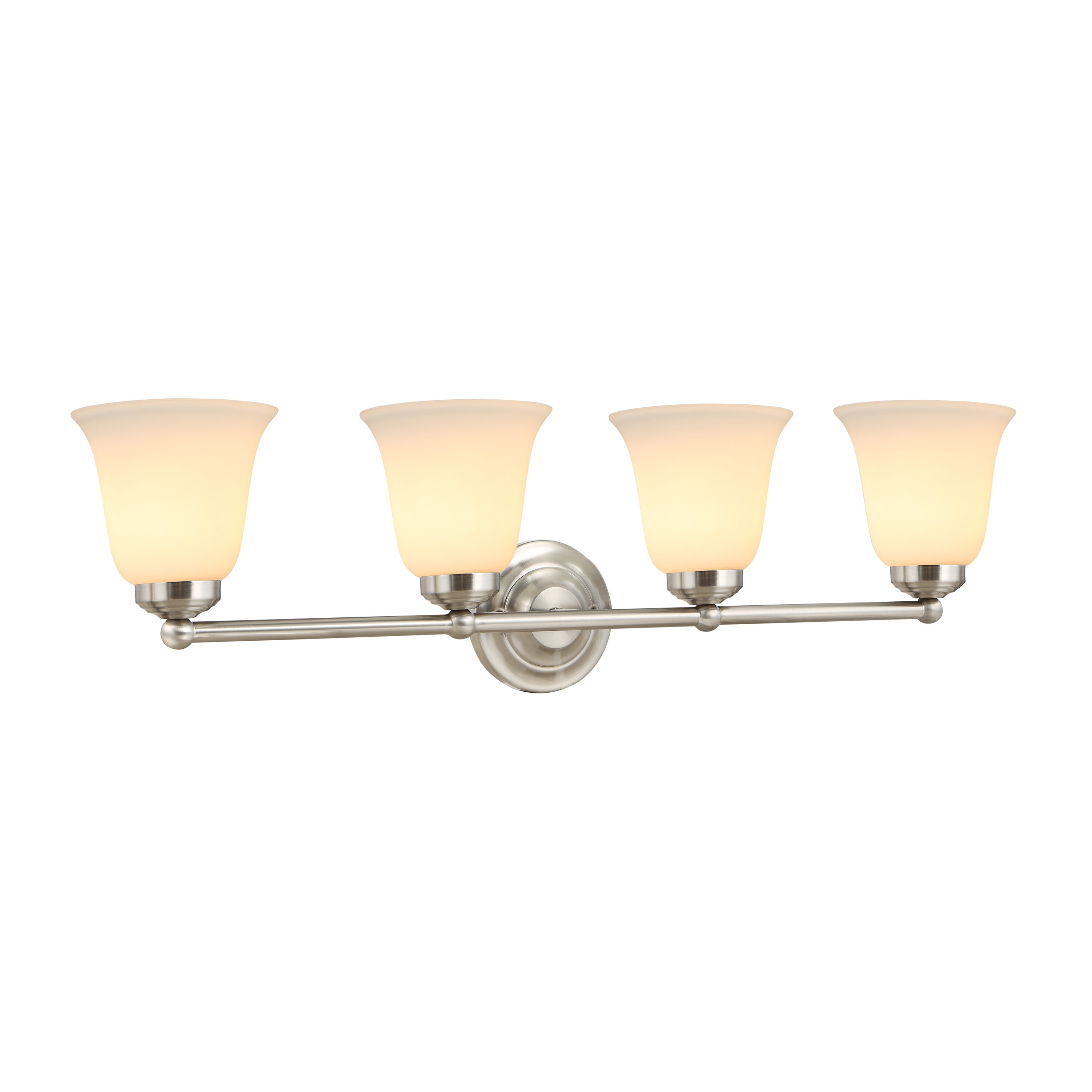 Aspen Creative Corporation 62292-1 30.5-in 4 -Light Satin Nickel Transitional Vanity light
