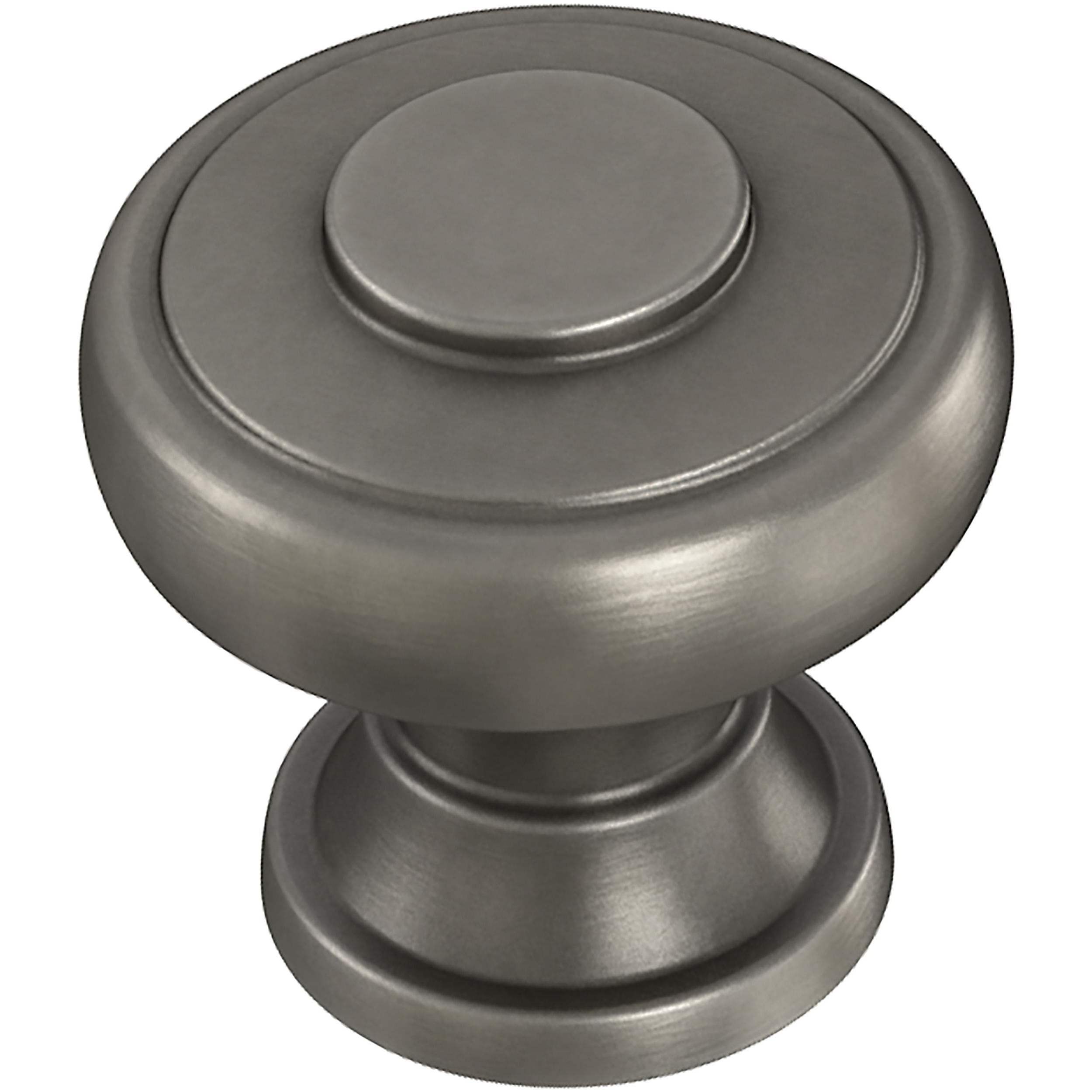 Classic Button 1-3/16-in Heirloom Silver Round Cabinet Knob | - Brainerd P43464W-904-C