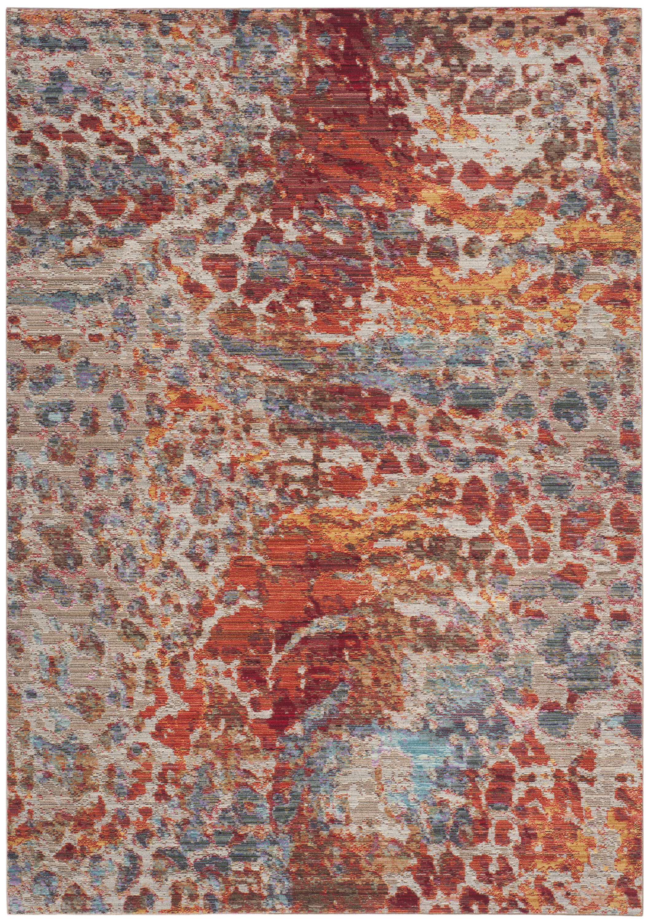 Valencia Multi-Color Synthetic 5' x 8' Area Rug