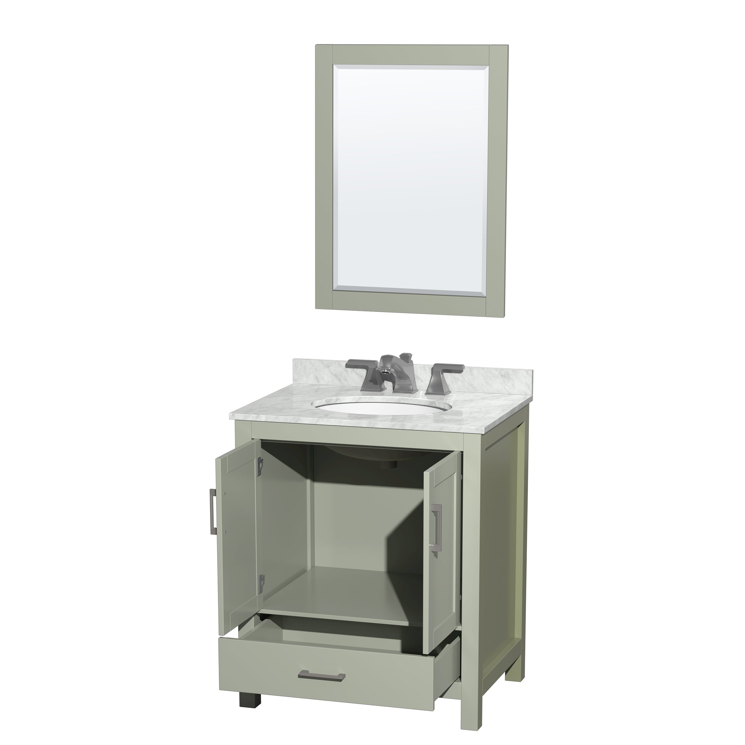 Wyndham Collection WCS141430SLGCMUNOM24 Bath-Vanity-Combo - View #2