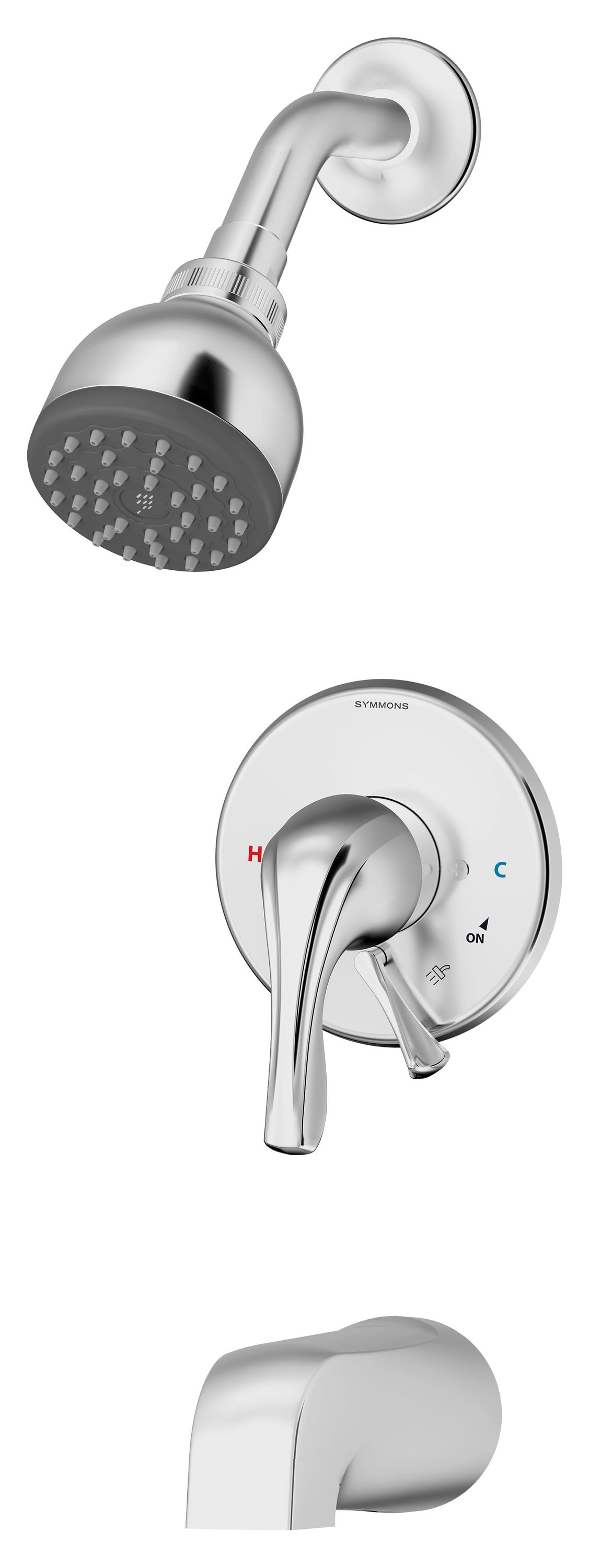 Symmons S-9602-PLR-1.5-TRM Origins Chrome 1-handle Single function 2.76-Inches Round Shower Faucet