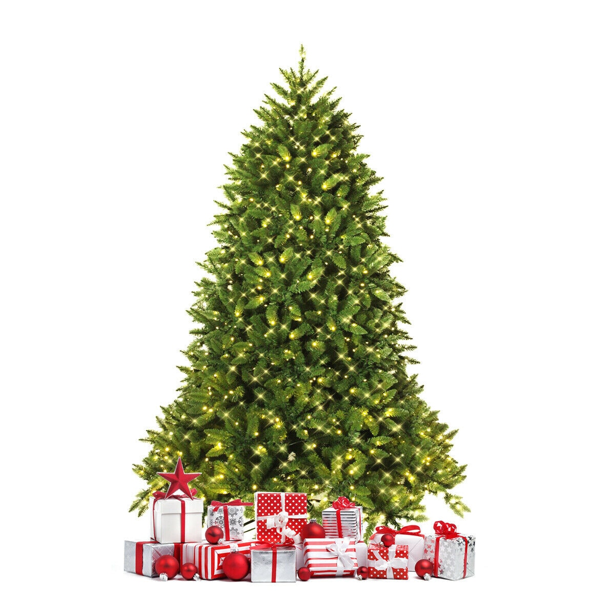 Forclover HYC-CM471C 6-ft Pre-lit Artificial Christmas Tree with LED Lights