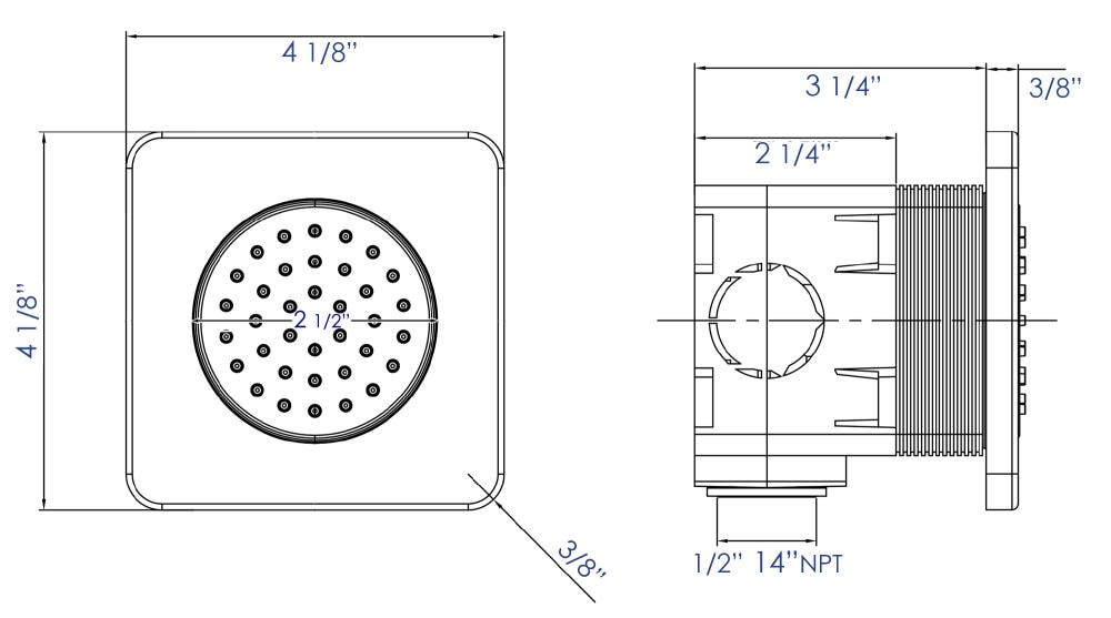 ALFI AB3801-PC Shower-Tub-Jets - View #4