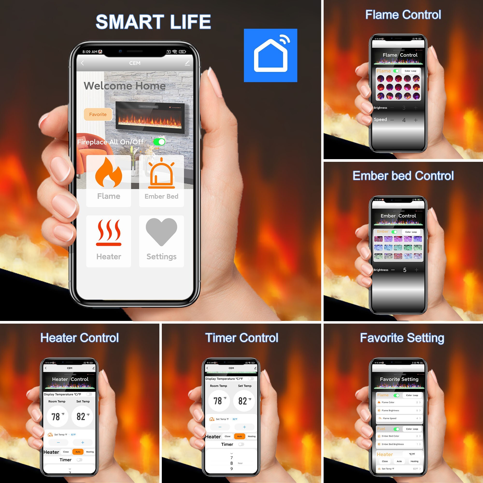 Dexmalle W1769S00013 Electric-Fireplaces - View #4