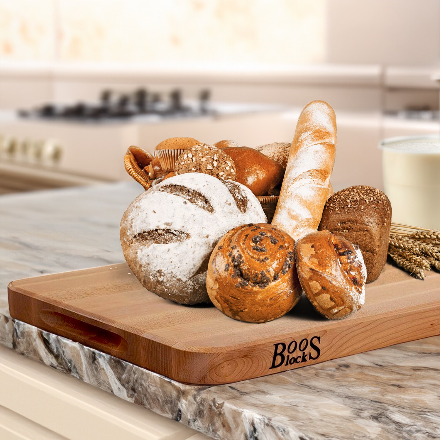Maple Wood Reversible Cutting Board with Rounded Edges