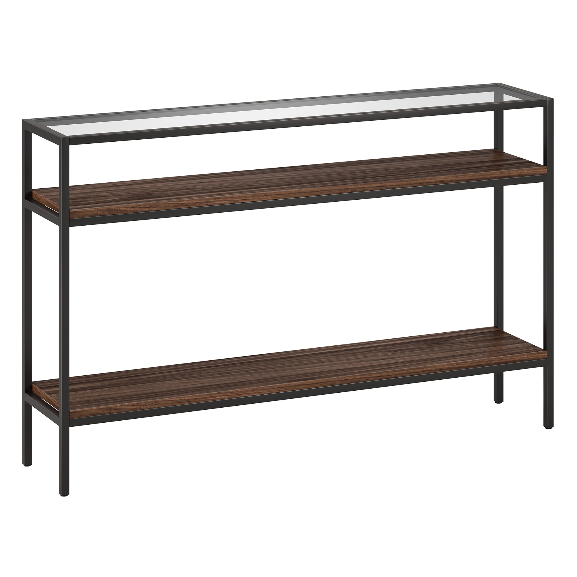Hailey Home AT1672 Felicia Modern Blackened Bronze/Walnut Console table