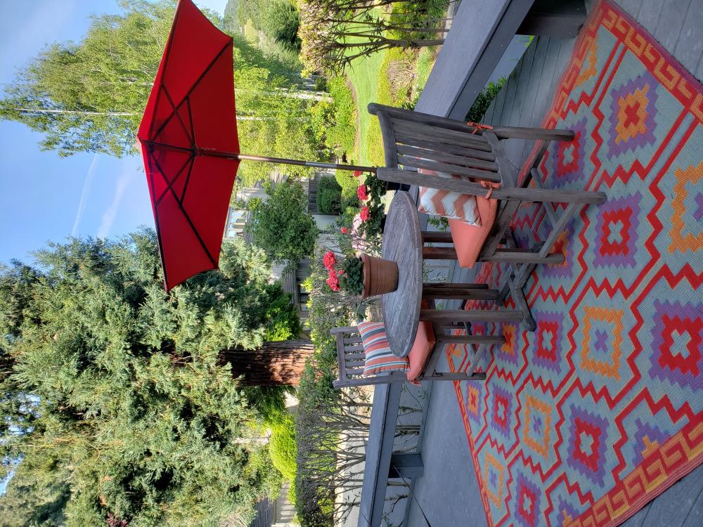 Fab Habitat World Lhasa Geometric Reversible Indoor Outdoor Rug, Orange