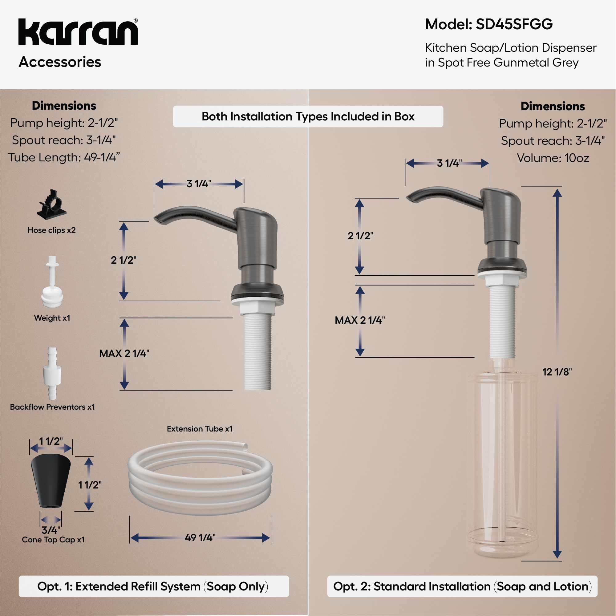 Karran SD45SFGG Soap-Lotion-Dispensers - View #6