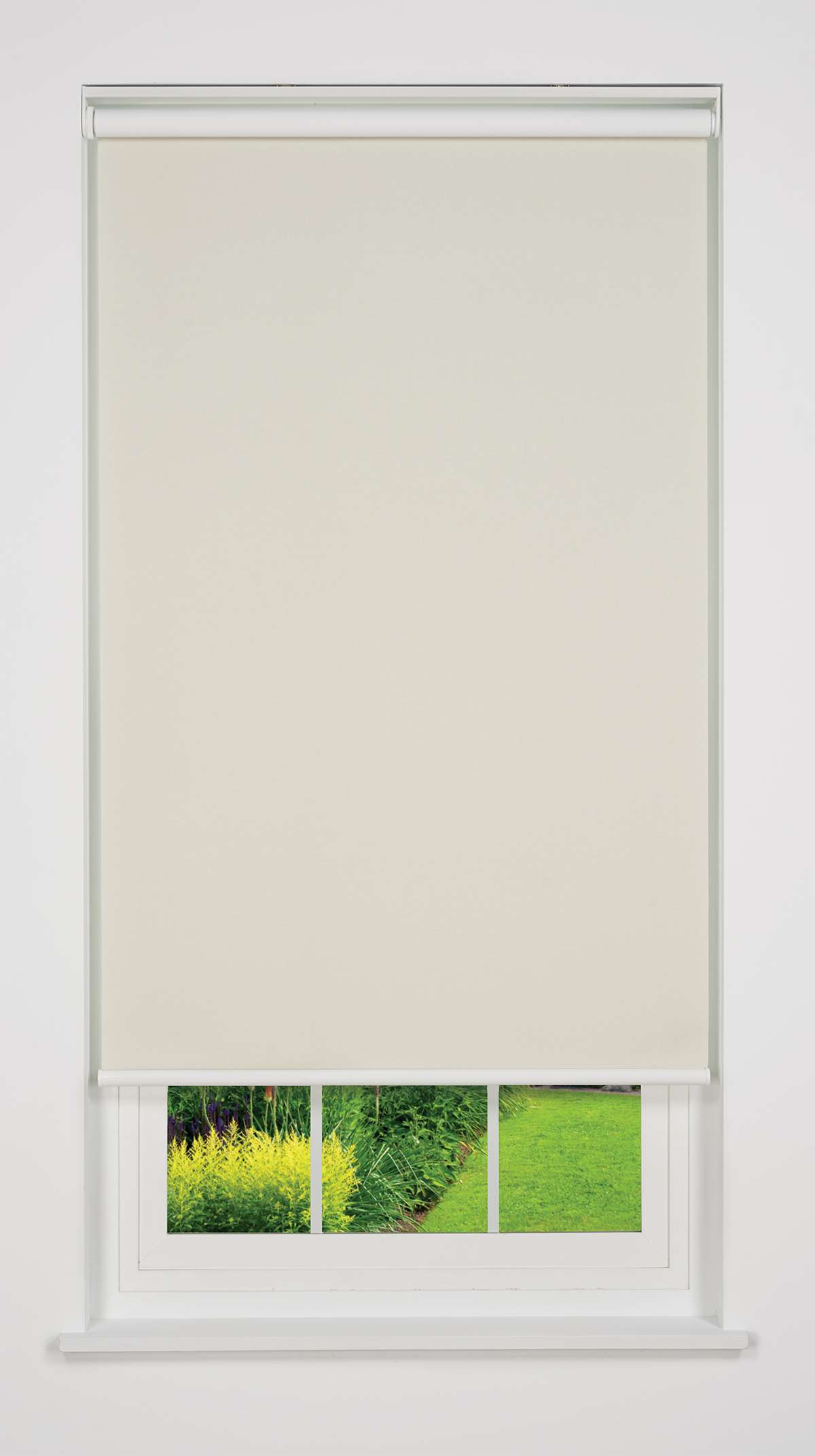 Linen Avenue - Cordless Sierra Blackout Roller Shade Beige 49Wx78 H Arrives .25 Inch Narrower