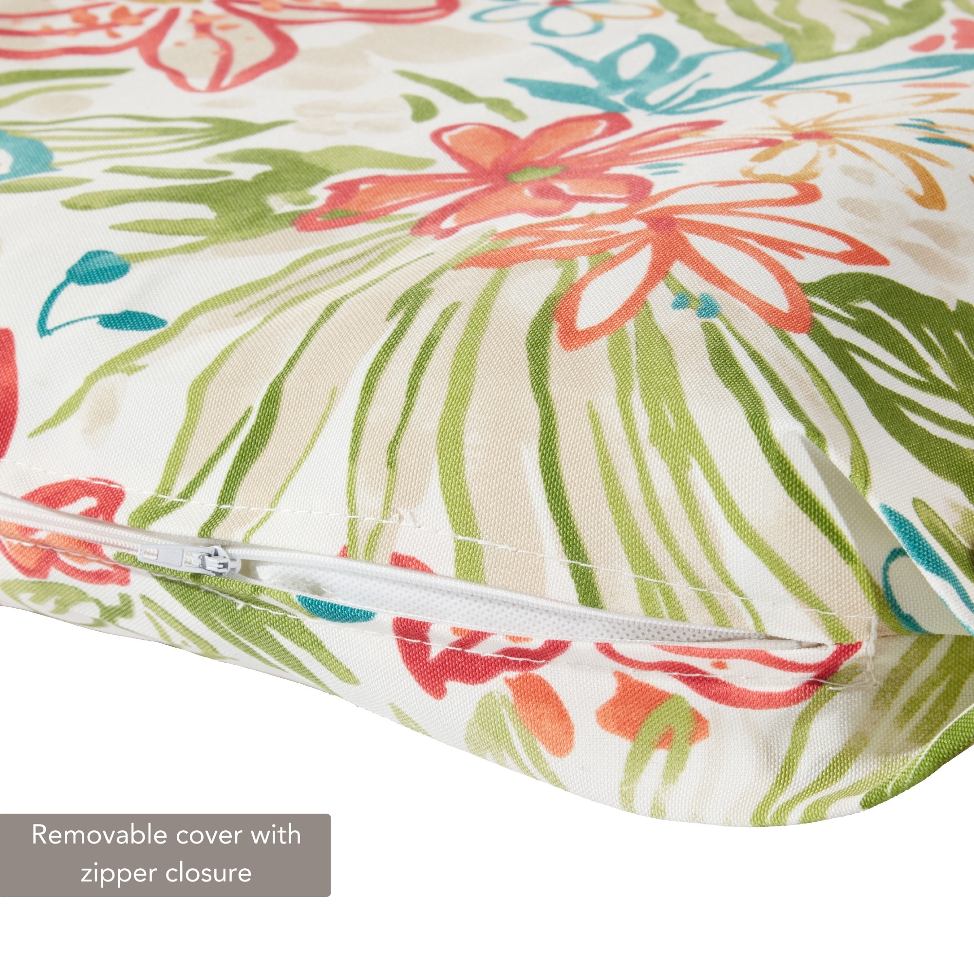 Floral Breeze Polyester Outdoor Chaise Lounge Cushion