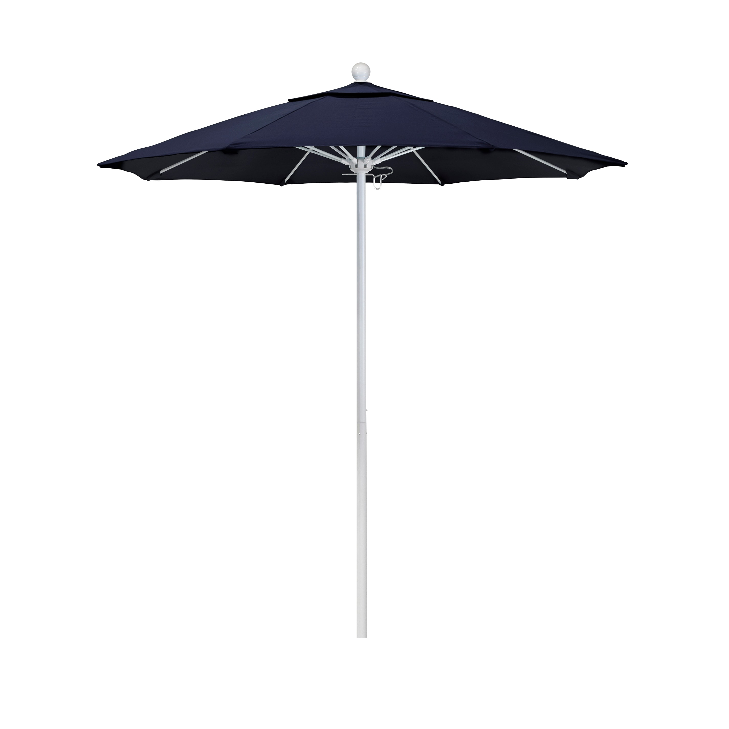 California Umbrella ALTO758170-5439 7.5-ft Aluminum Navy No-tilt Market Patio Umbrella