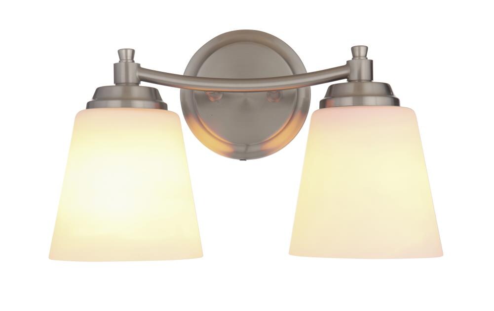 Craftmade Tyler 2-Light Brushed Nickel Transitional Vanity Light in the ...