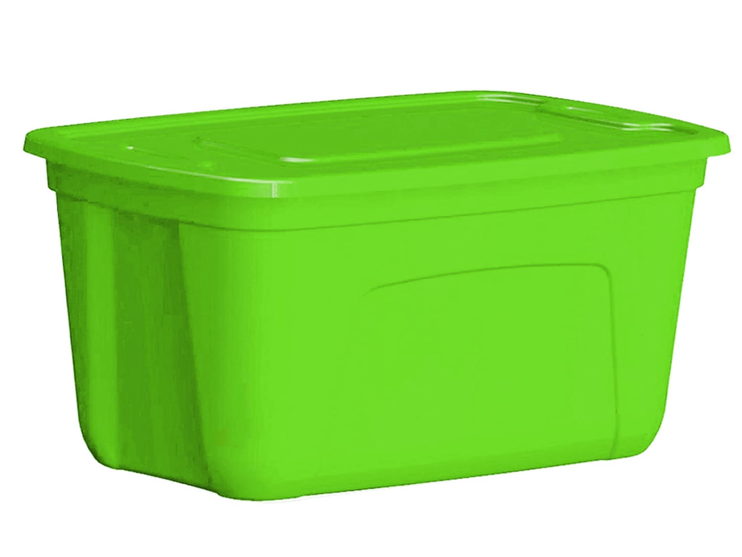 Style Selections Lime 30-Gallons (120-Quart) Lime Green Tote with Standard  Snap Lid at