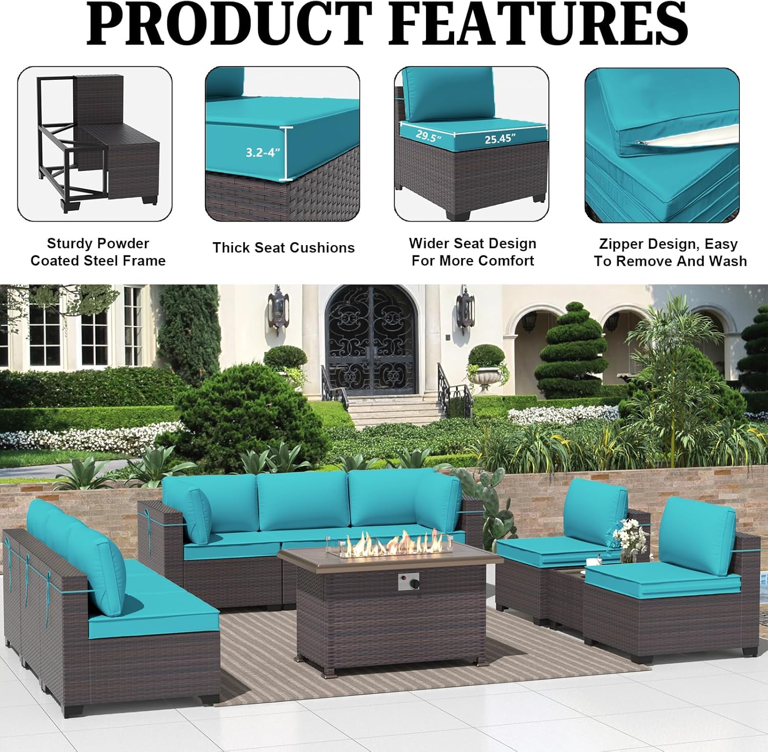 ALAULM LS-A2BC+1-BLUE Patio-Conversation-Sets - View #6