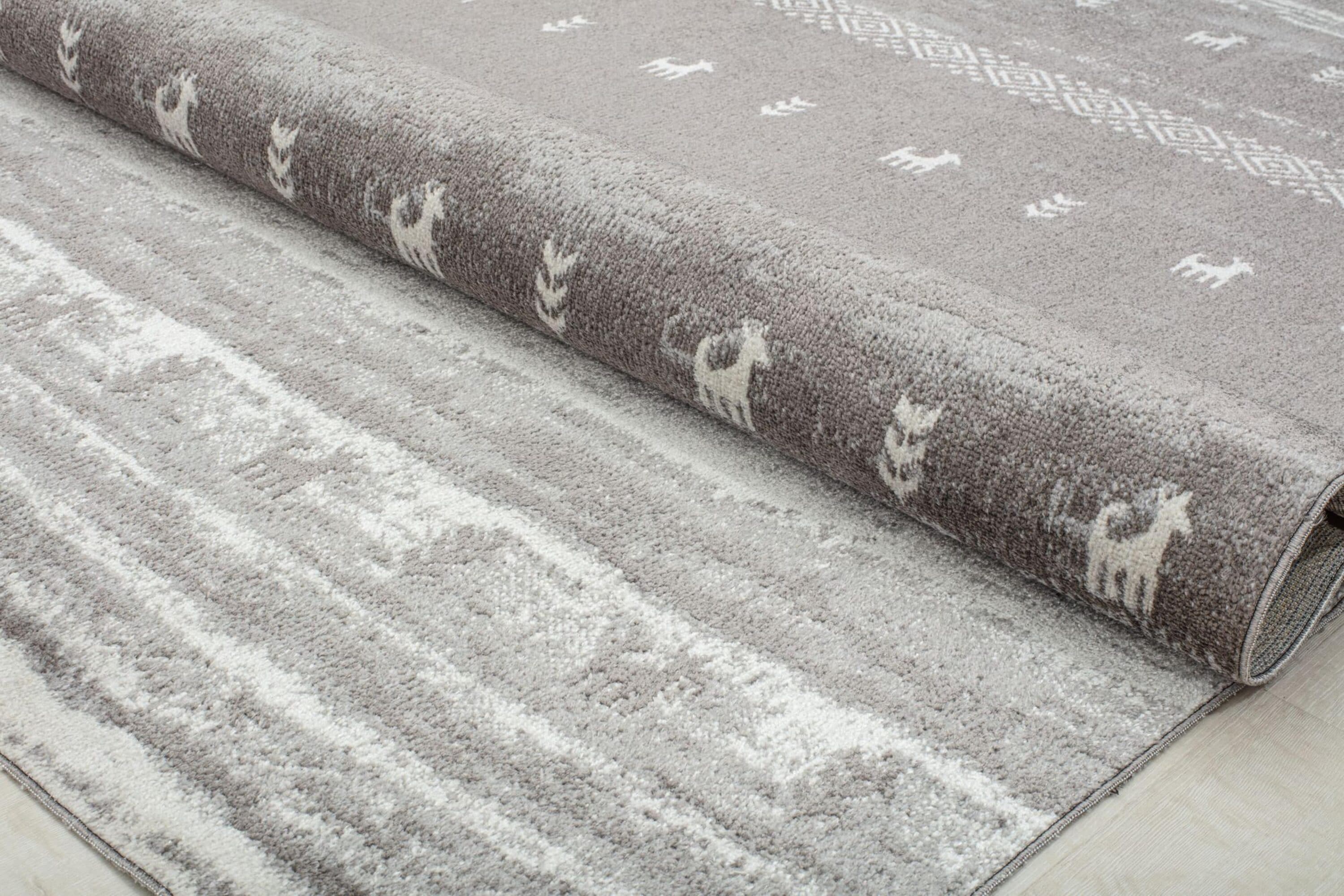 Coastline Constellation 5' x 7' Abstract Gray Washable Rug