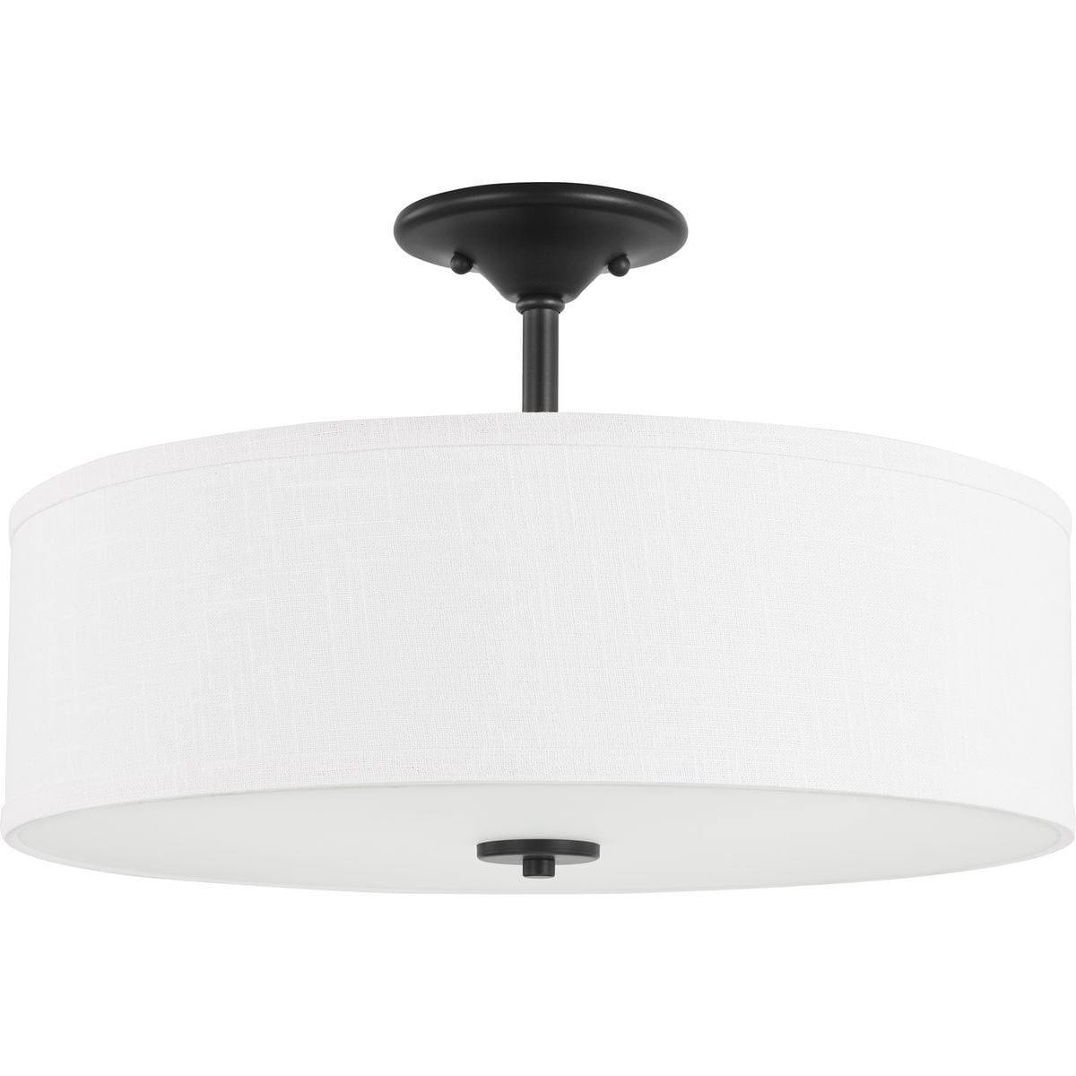 Progress Lighting P350167-143 Inspire 3 -Light 18-in Black Semi Flush Mount Light