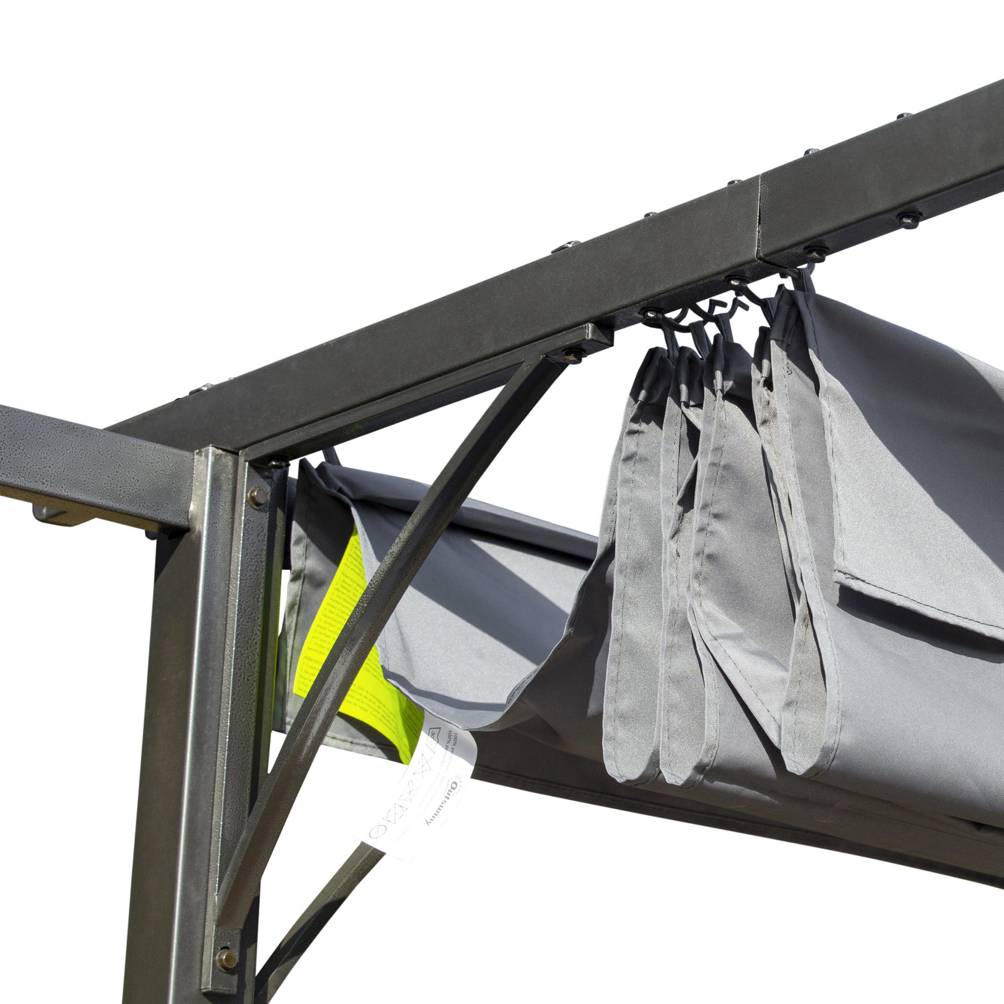 Outsunny 84C-093GY Wood-Resin-Gazebos - View #4