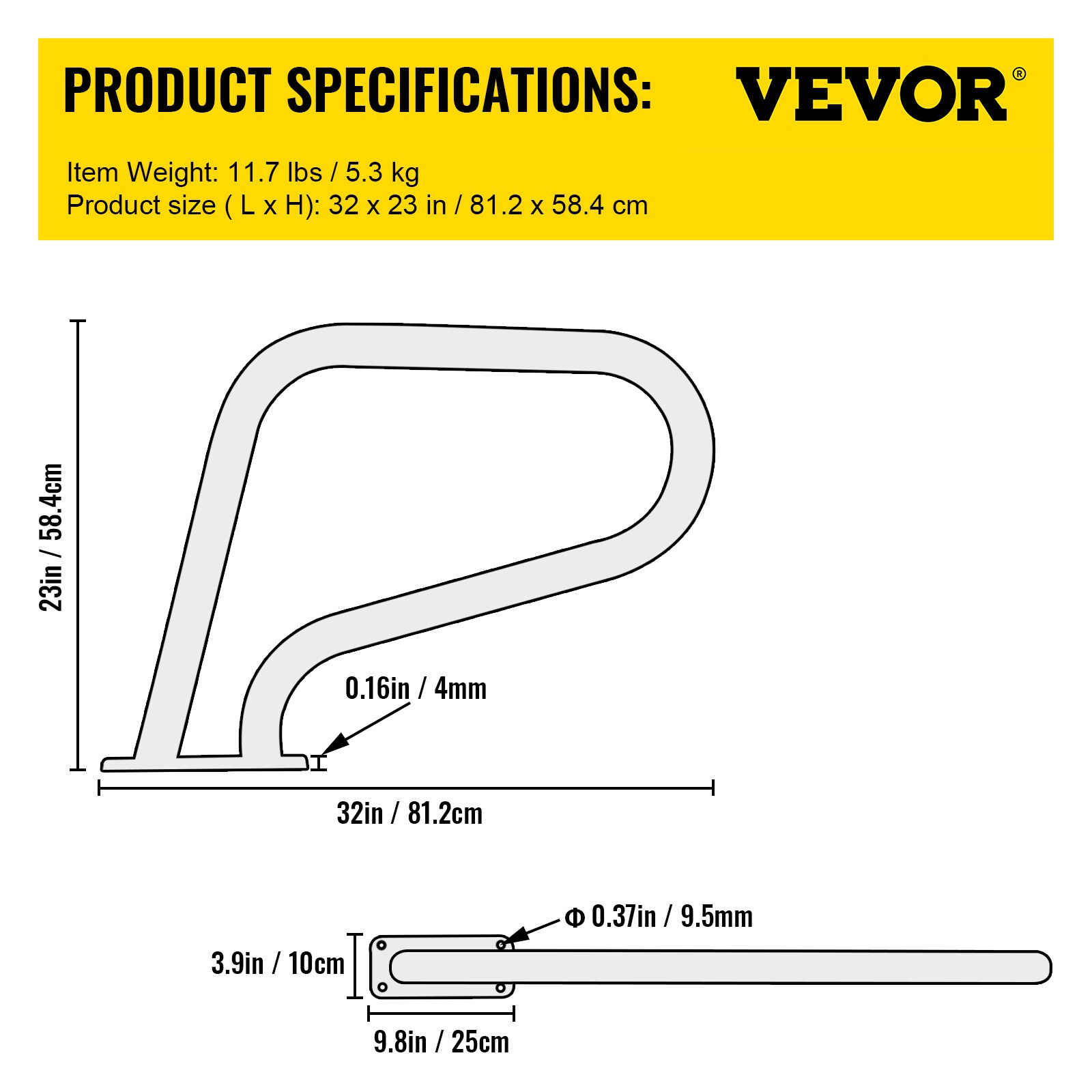 VEVOR BXGYCFS3W32X23YC1V0 Above-Ground-Pool-Lad-Steps - View #8