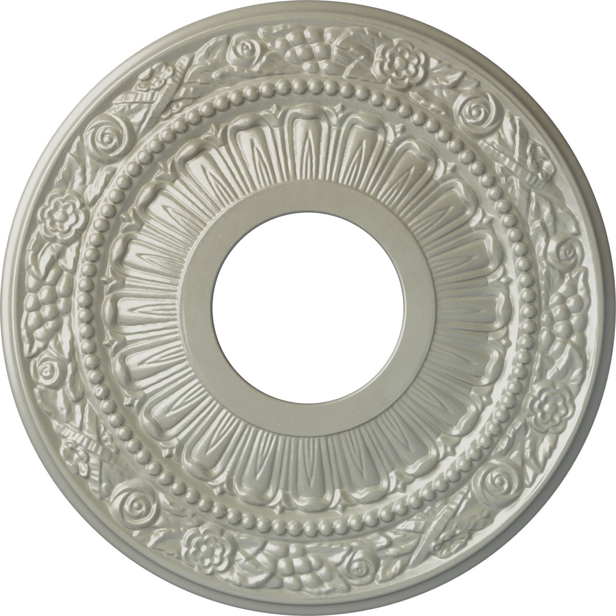 Ekena Millwork CM12NAFCS Nadia 12.125-in W x 12.125-in L Painted Flash Copper Polyurethane Whole Ceiling Medallion