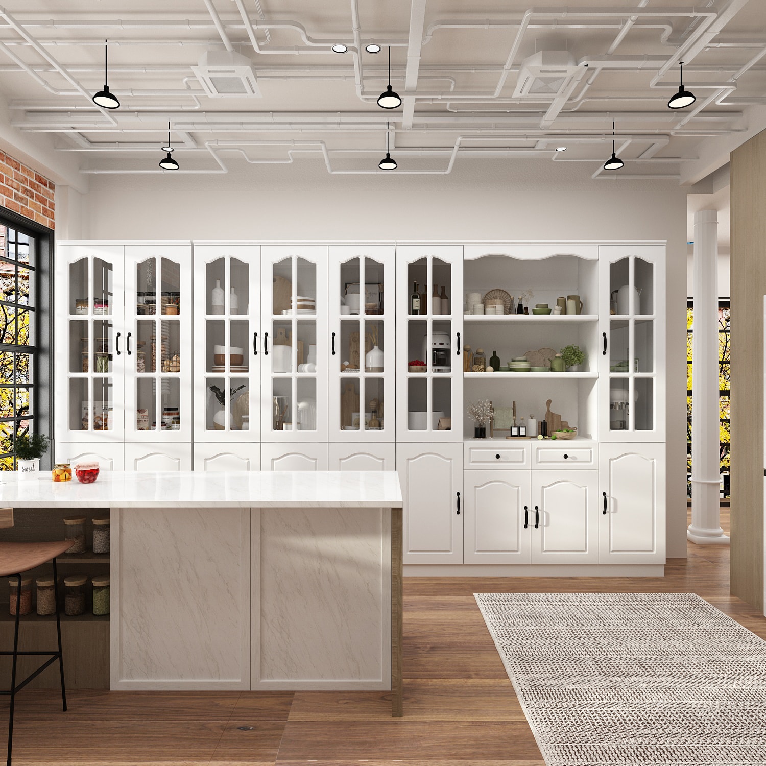 FUFU&GAGA KF020392+394+395 Dining-Kitchen-Storarge - View #2