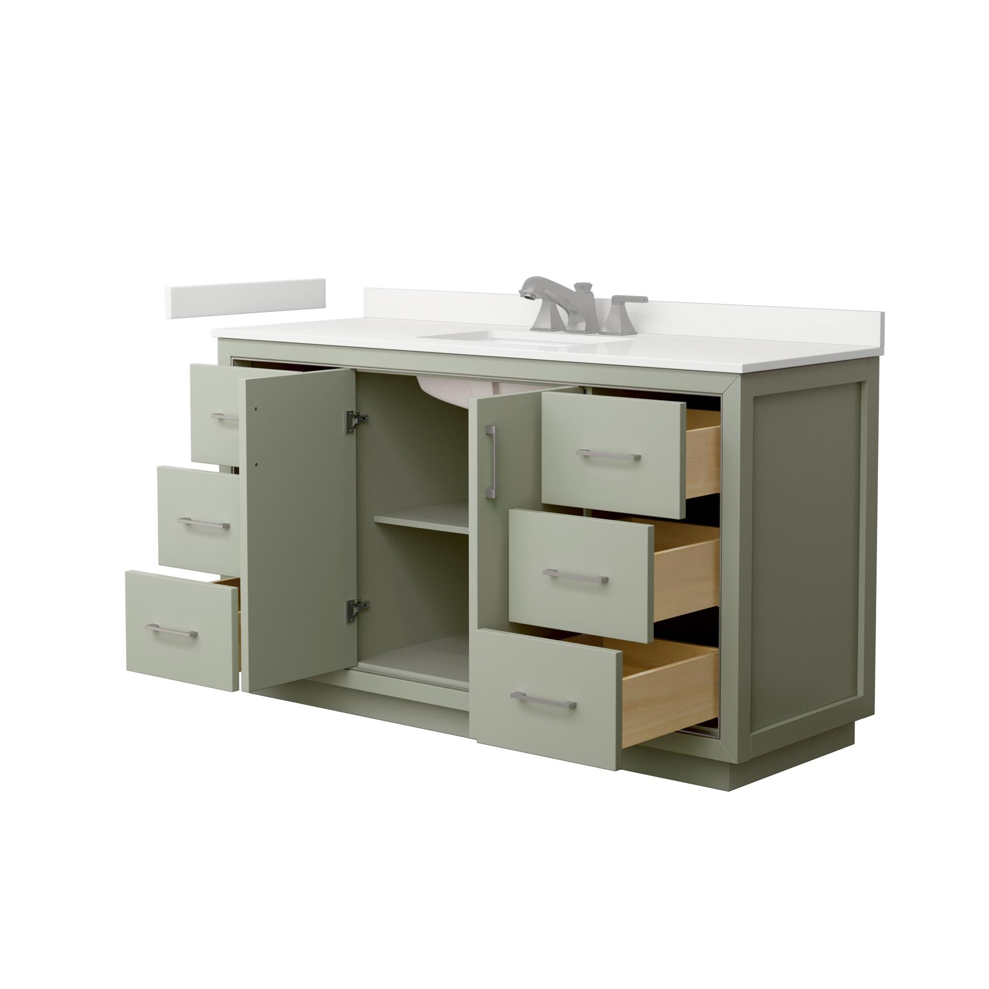 Wyndham Collection WCF111160SLGWQUS3MXX Bath-Vanity-Combo - View #2