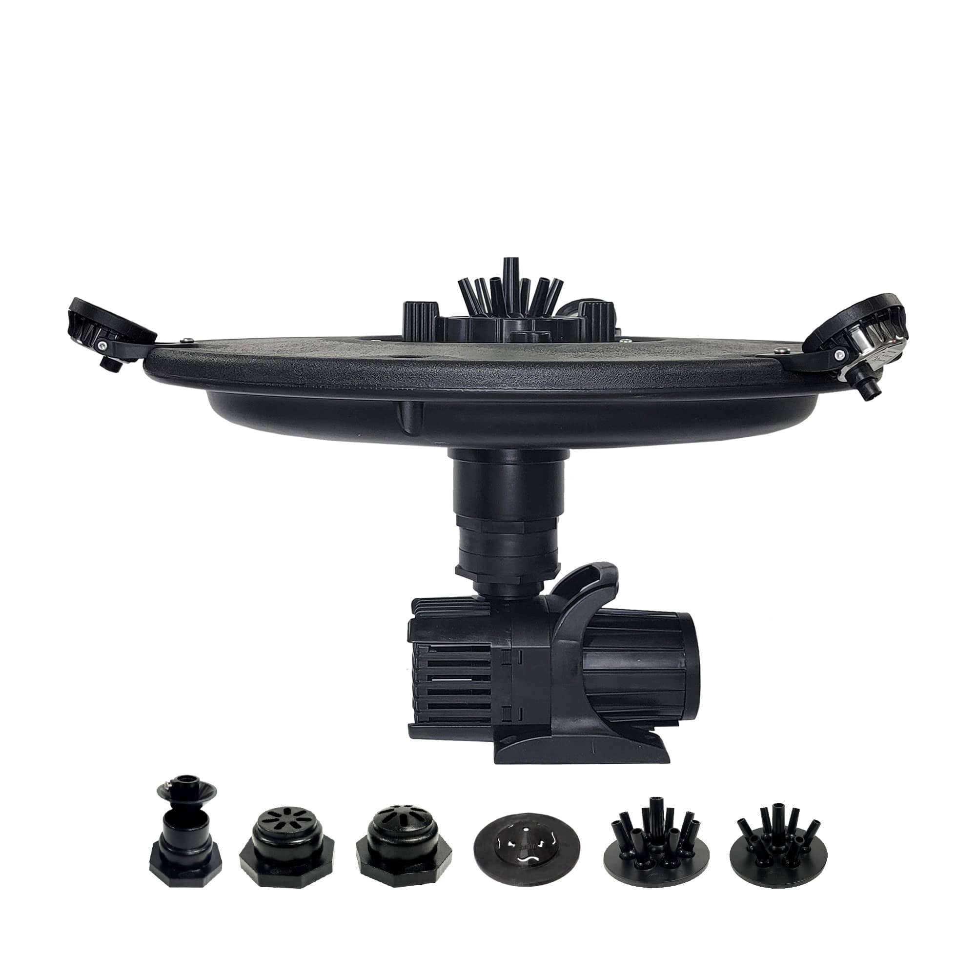 Half Off Ponds 1/2 HP Floating Fountain and Pond Aerator with 100 Ft Cord 6100 GPH Pump and White LED Lights
