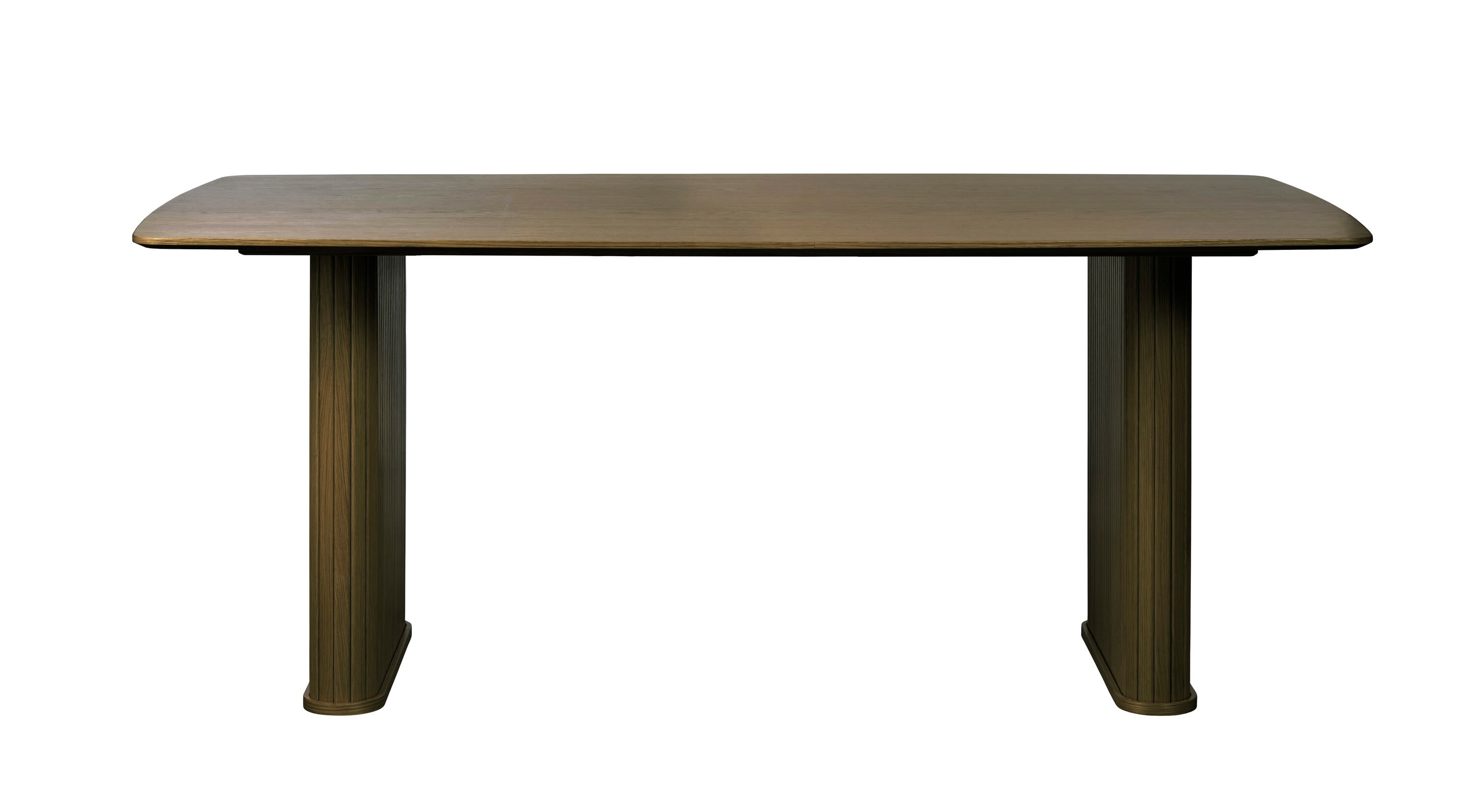  NL-4831-SMO Smoked Oak Contemporary/Modern Dining Table, Wood veneer with Smoked Oak Wood 75-in L x 29.5-in H