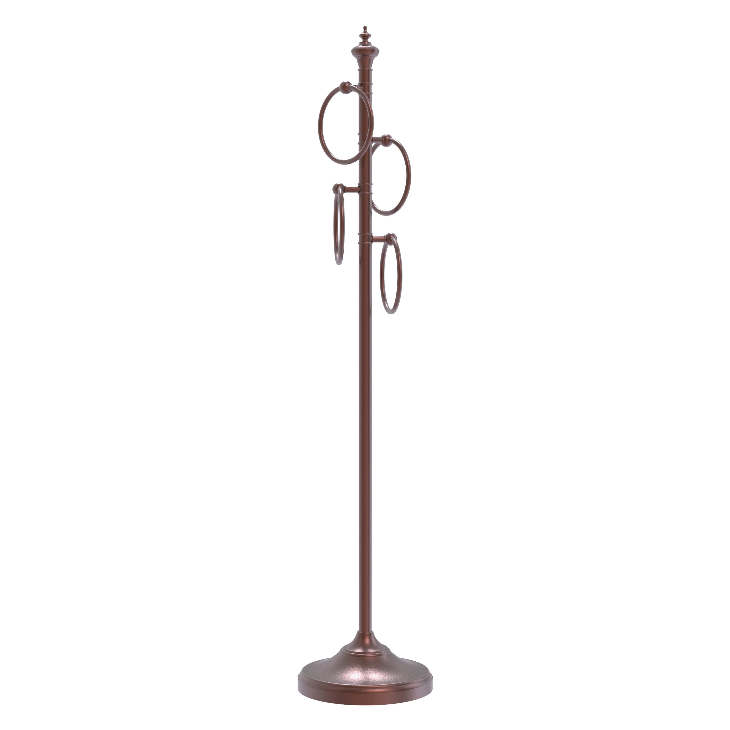 Allied Brass TS-D1-CA Antique Copper Freestanding floor Single Towel Ring