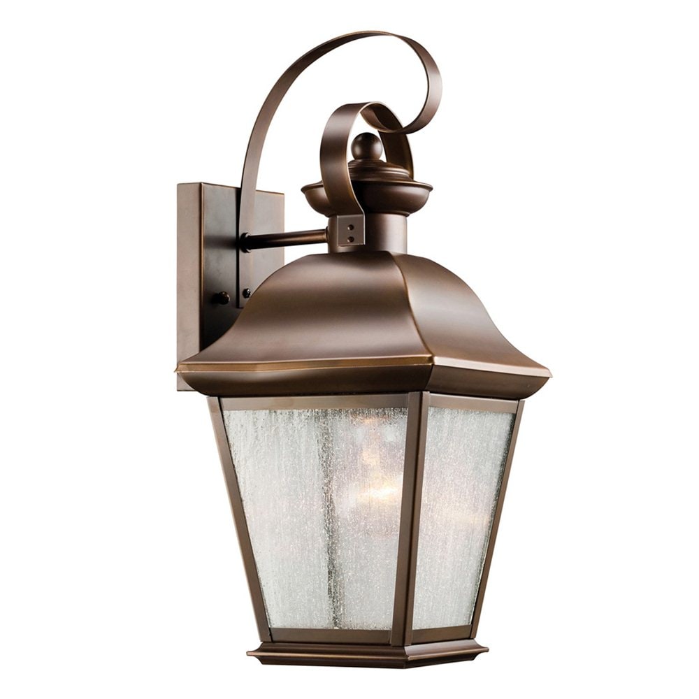 Kichler 9708OZ Mount Vernon 1 -Light 16.75-in H Antique Bronze Hardwired Outdoor Wall Light