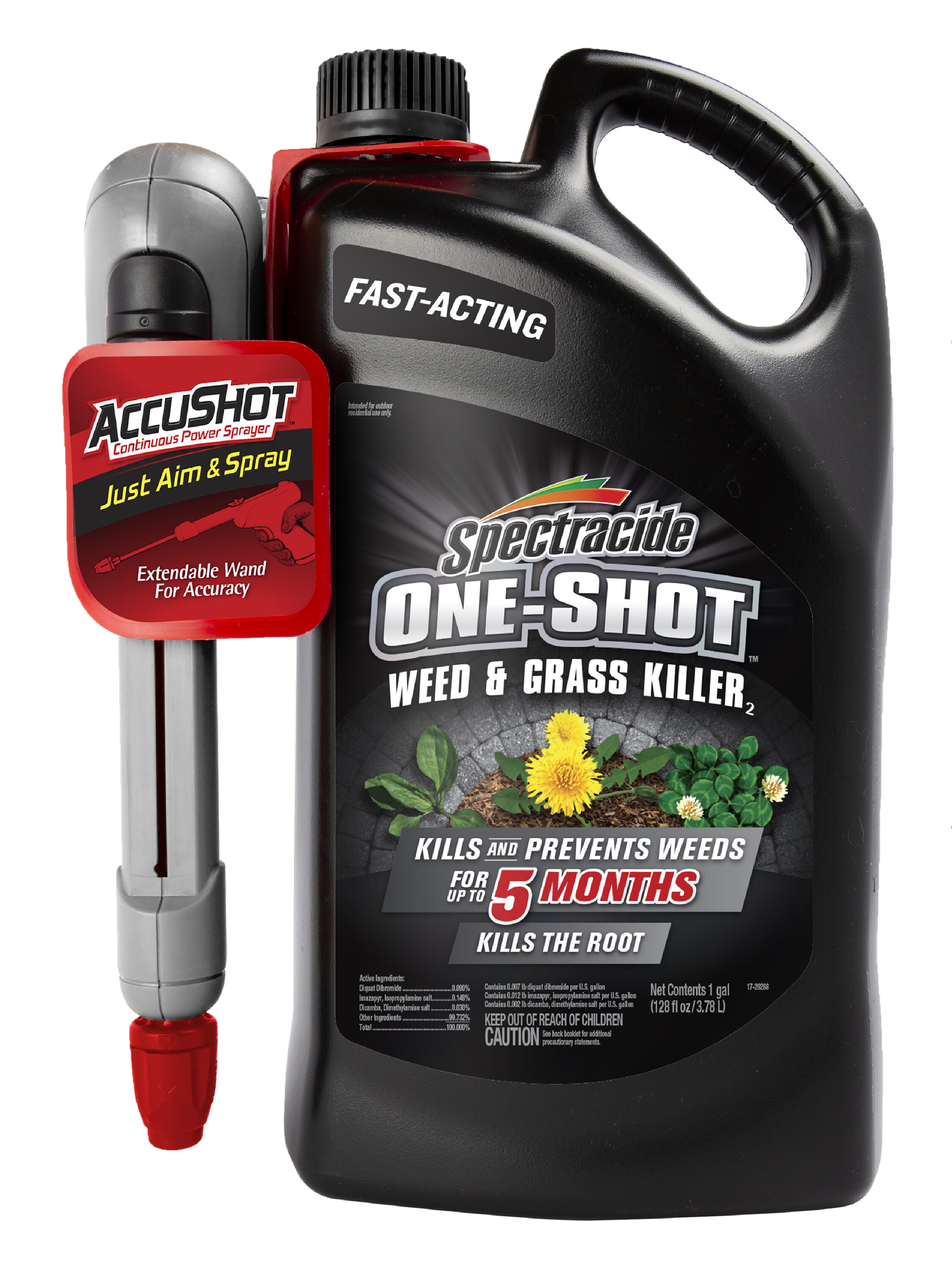 Spectracide HG-97186 One-Shot 5 Month Control 1 -Gallon Ready to Use Weed and grass killer
