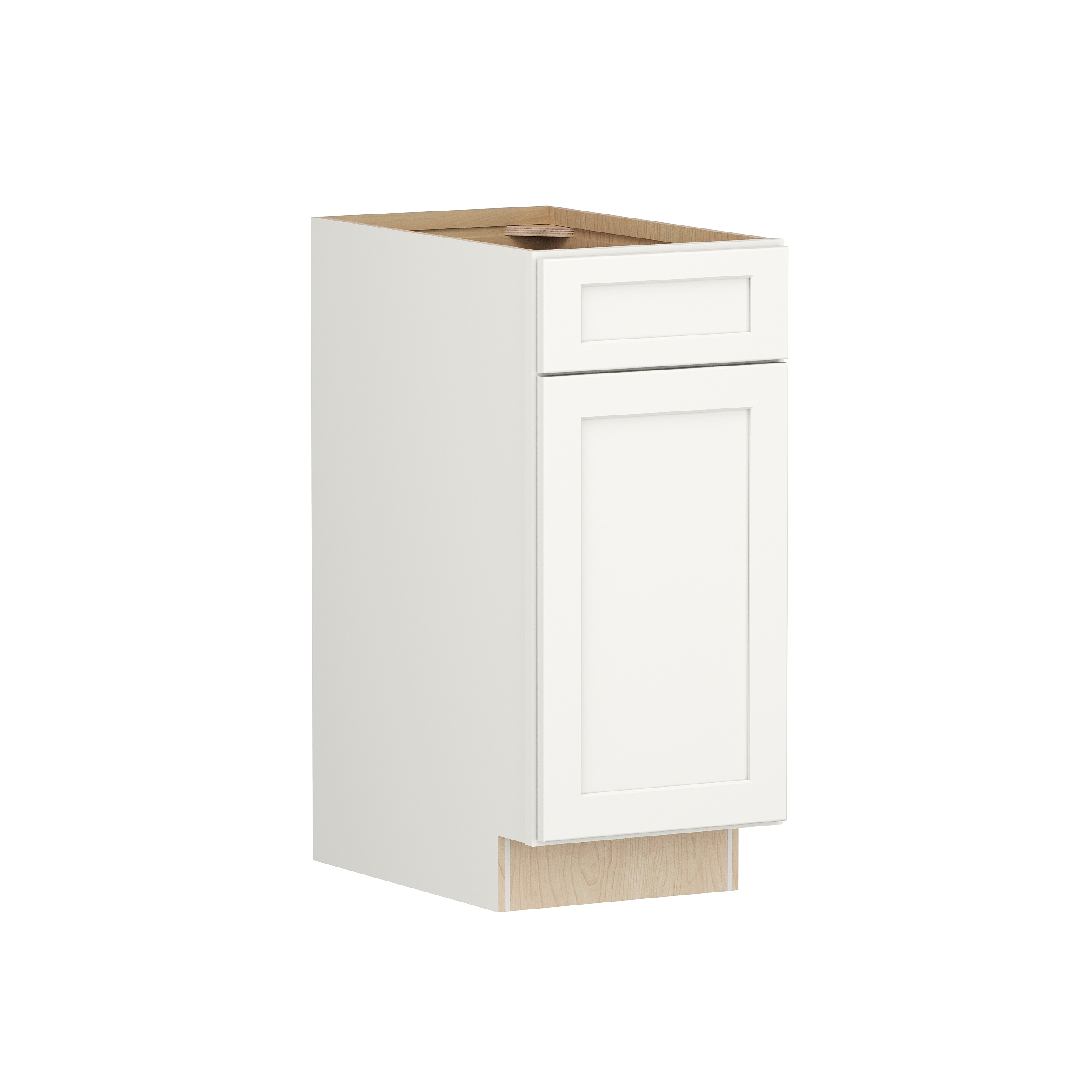 Shenandoah PRO Express SPE 90MPS-20152 Breckenridge 15-in W x 34.5-in H x 24-in D Linen Full Overlay Maple Base Fully assembled Plywood Cabinet (Recessed Panel Shaker)