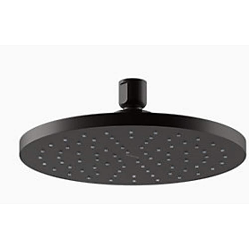 KOHLER K-13688-G-BL 1.0 -Spray Matte Black 8-in Round Fixed Rain Shower Head 1.75 GPM