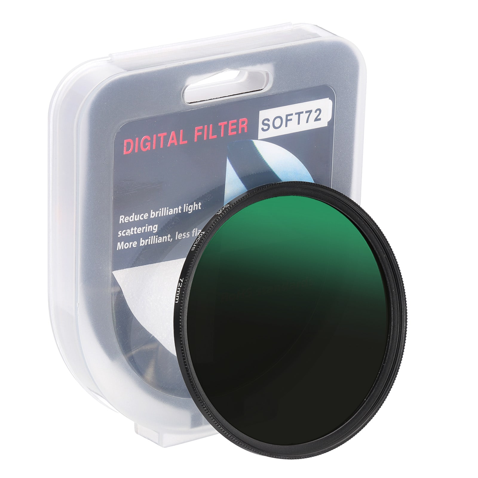 PATIKIL 72mm Mist Filter Dreamy Soft Diffusion Fog Effect Camera Lens Filter Slim Optical Glass with Lens Cap for Video Vlog Portrait Photography Black #S26041500UX1785