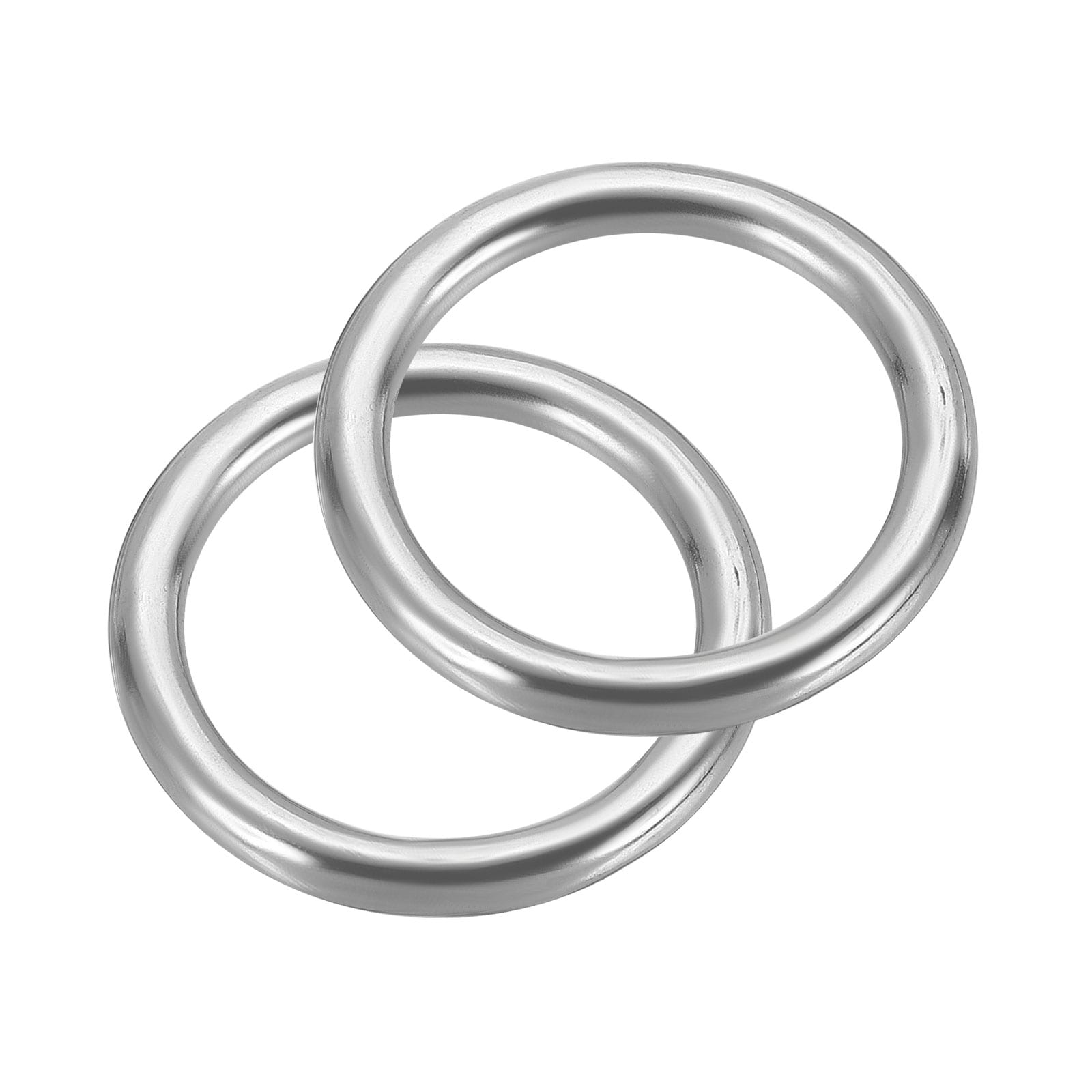 PATIKIL 2pcs Metal Rings 1 Inch 316 Stainless Steel Rings Marine Grade Multi-Purpose O Ring Welded Round Ring for Macrame DIY Crafting Hardware Belt Dog Leash 4x25mm #S26011200UX2244