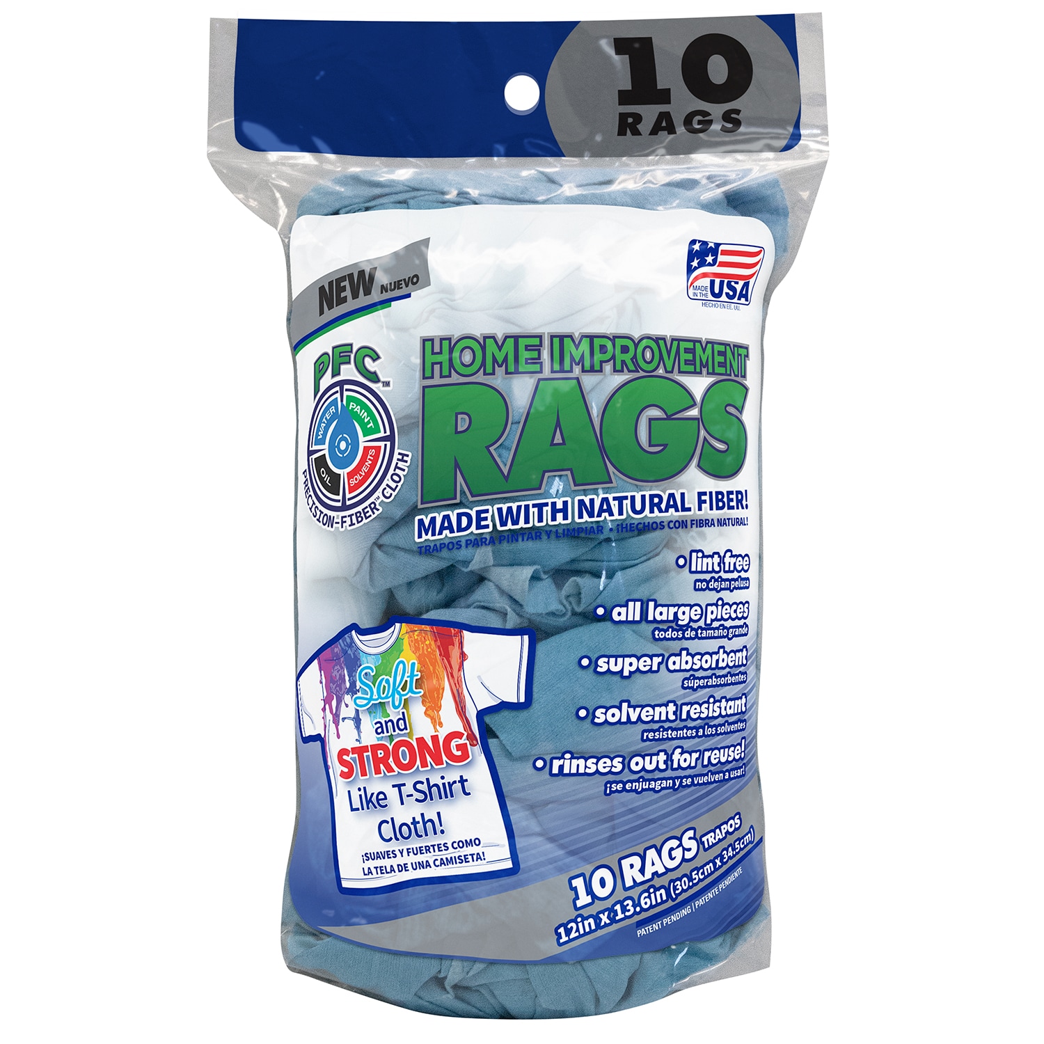 Surgical Blue Tack Rags - 12 Pack (Made in USA)