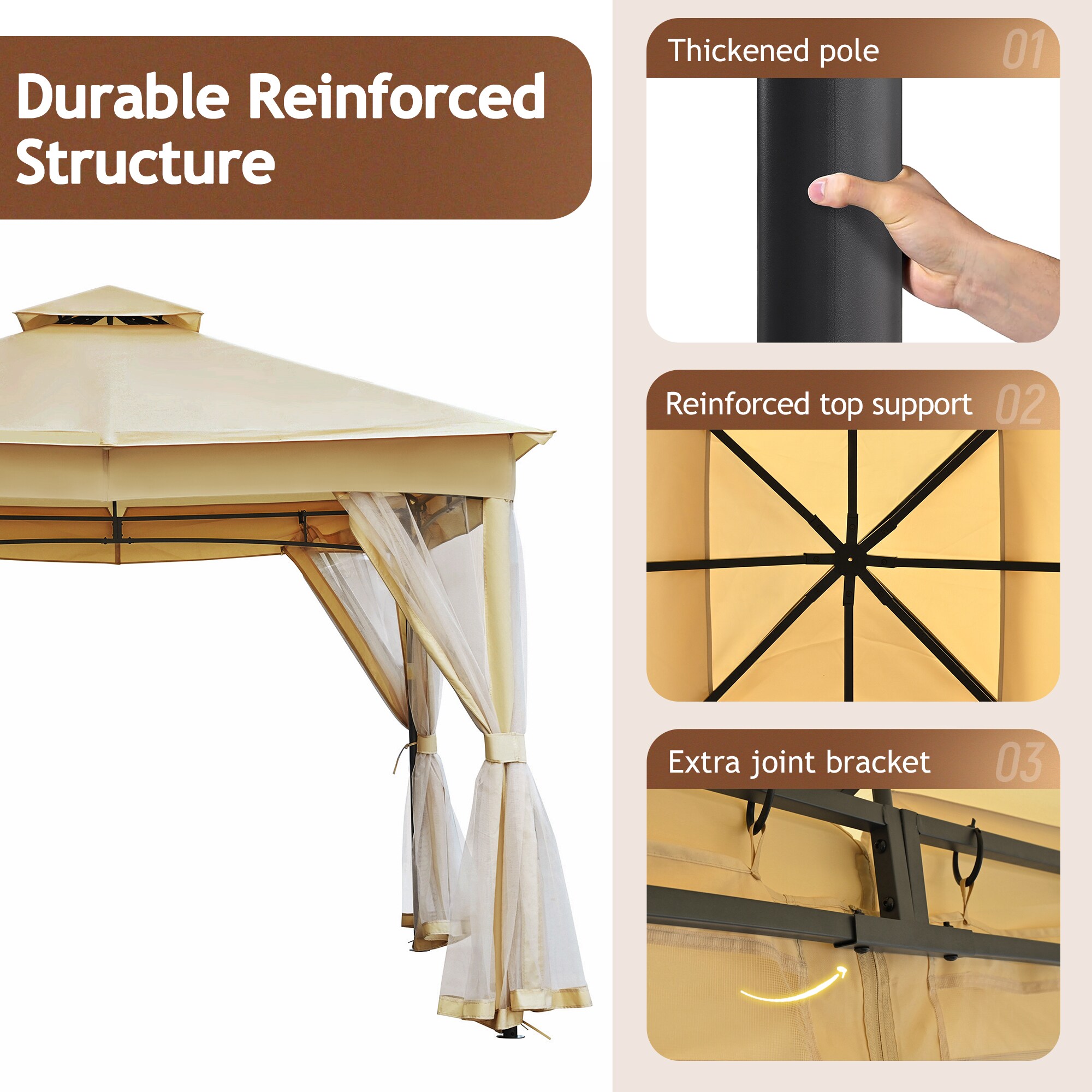 ModernLuxe L-N715P261156A Wood-Resin-Gazebos - View #6