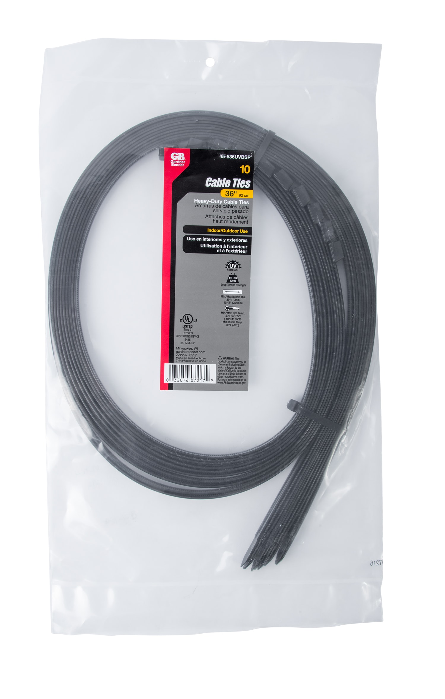 NEW RETAIL 50 PACK of 36" in inch UV STABLE  175 POUND  CABLE ZIP TIES 