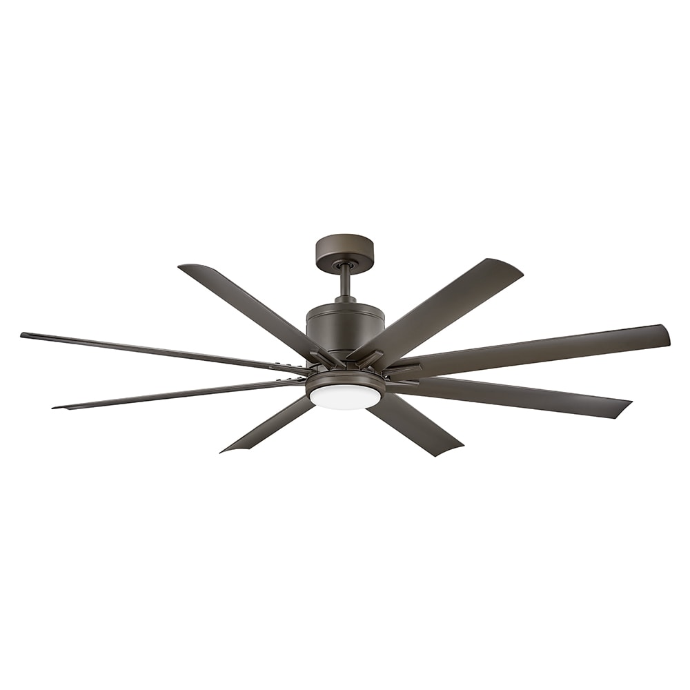 Hinkley 907166FMM-LWD Vantage 66-in Integrated LED Outdoor Smart Metallic Matte Bronze with Metallic Matte Bronze Blades Ceiling Fan With Light - Remote Included ( 8 -Blade )